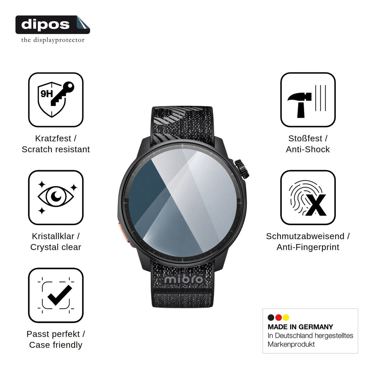 2x Screen Protector for Mibro AeroPace Flexible Glass 9H dipos
