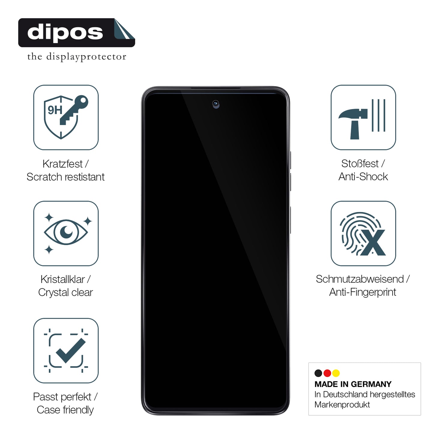 Displayschutz hergestellt in Deutschland, höchste Qualität made in Germany