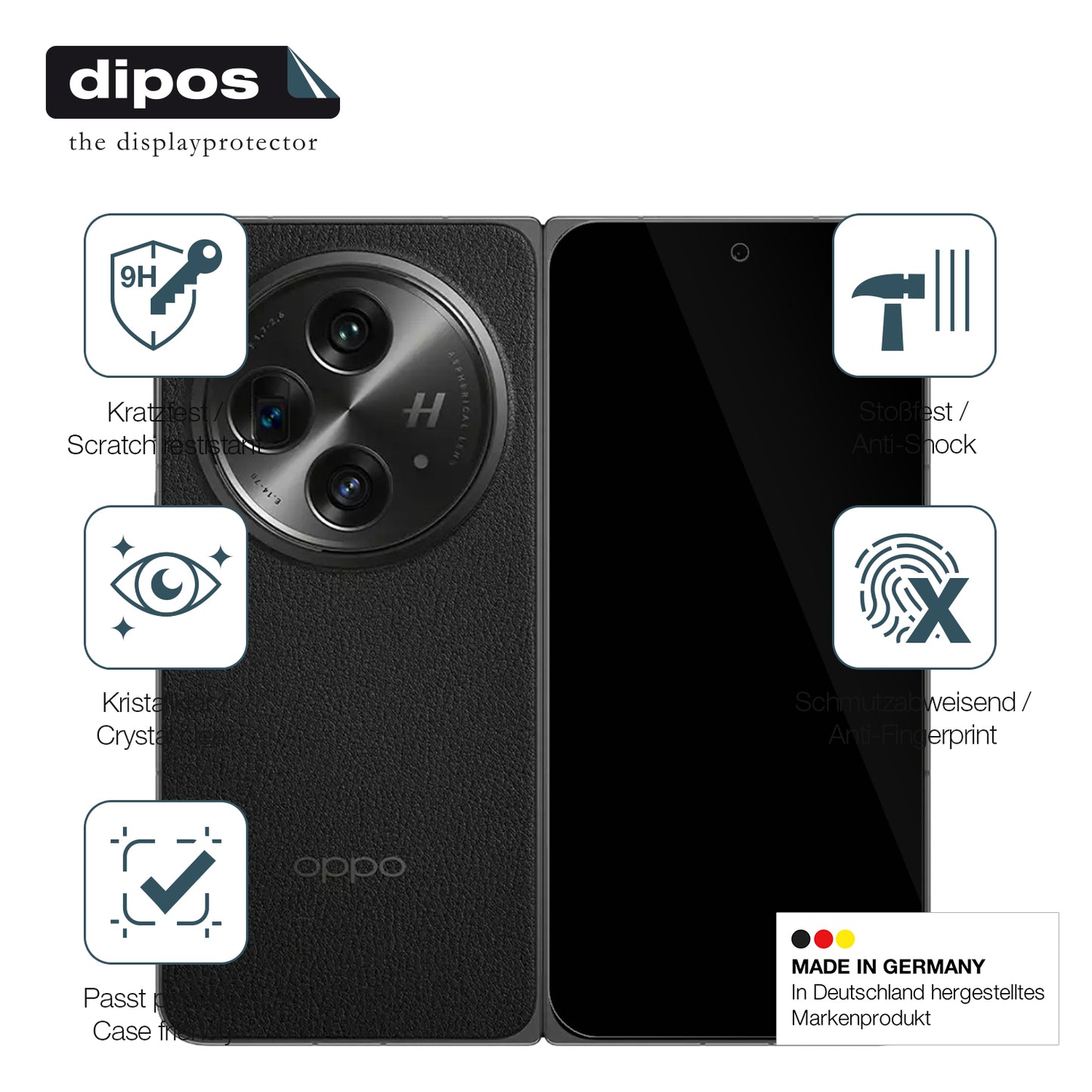 Displayschutz hergestellt in Deutschland, höchste Qualität made in Germany
