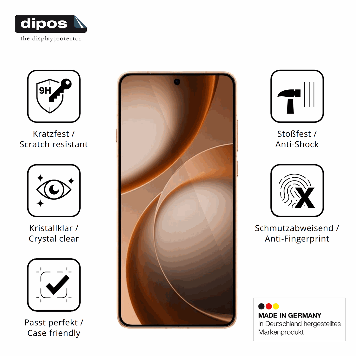 Displayschutz hergestellt in Deutschland, höchste Qualität made in Germany