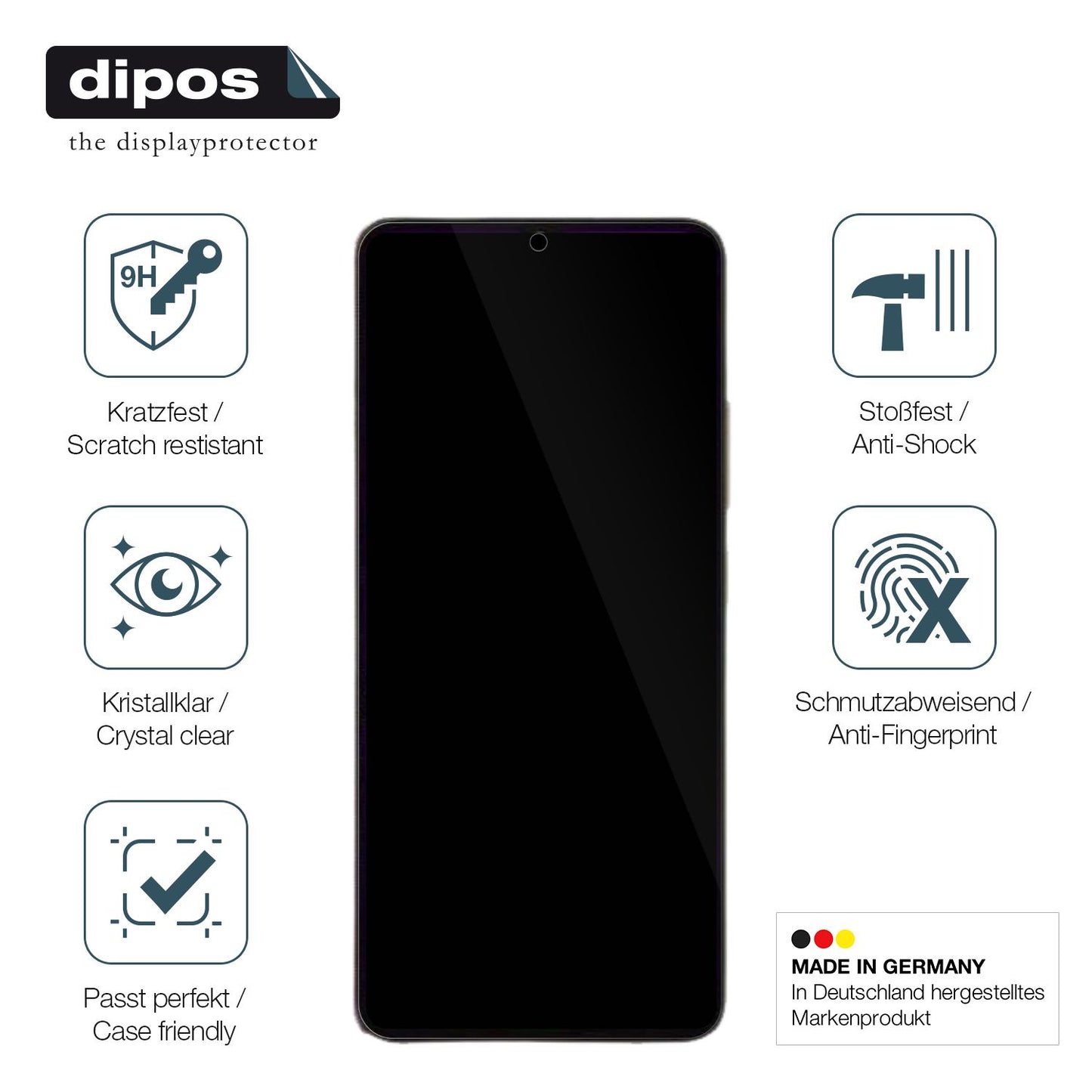 Displayschutz hergestellt in Deutschland, höchste Qualität made in Germany