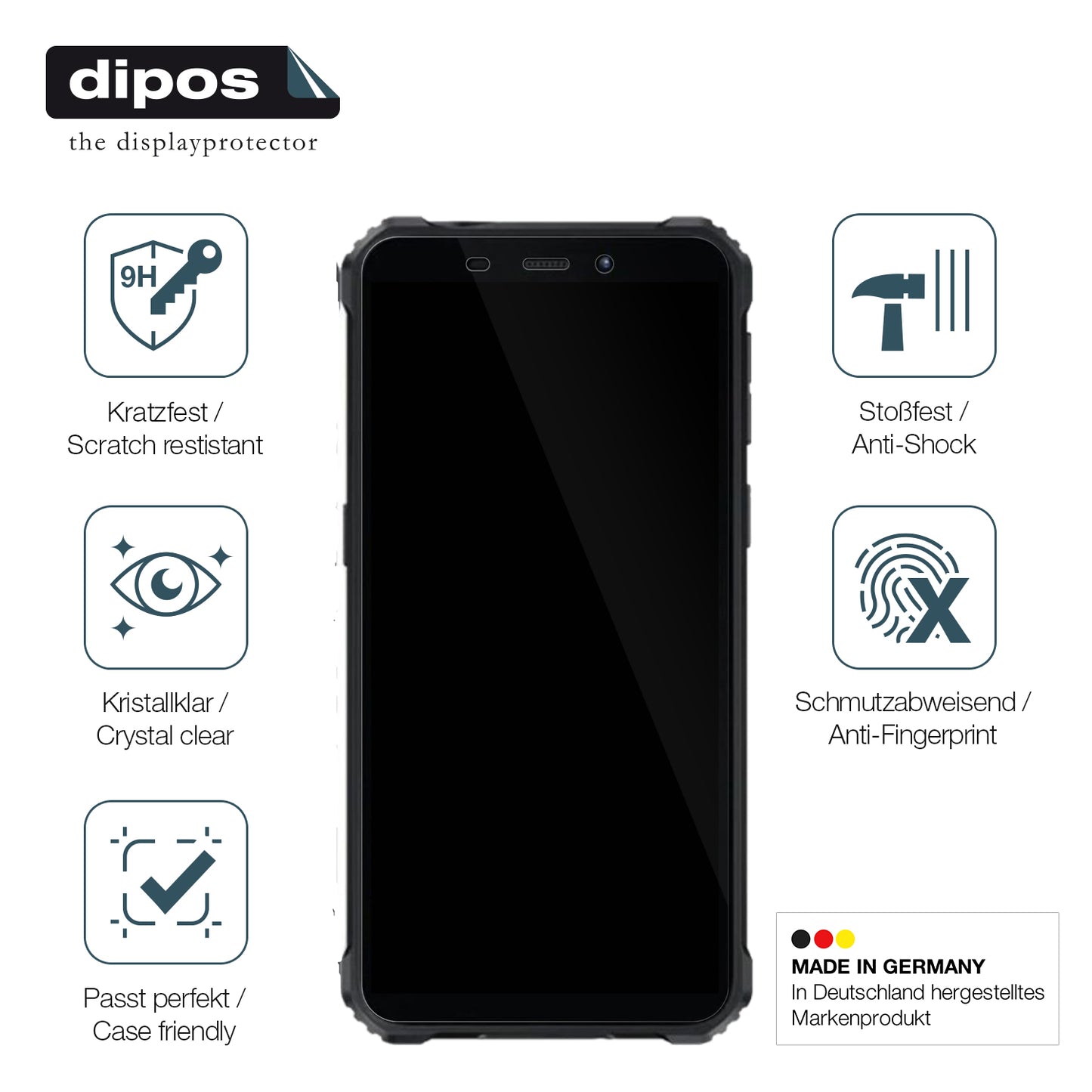 Displayschutz hergestellt in Deutschland, höchste Qualität made in Germany