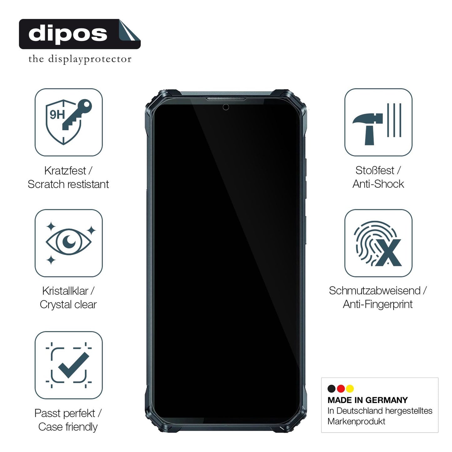 Displayschutz hergestellt in Deutschland, höchste Qualität made in Germany