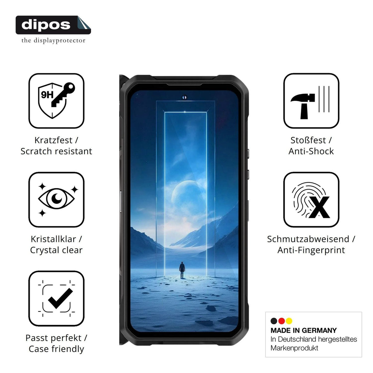 Displayschutz hergestellt in Deutschland, höchste Qualität made in Germany
