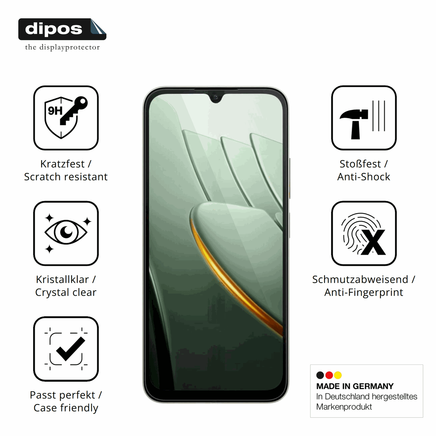 Displayschutz hergestellt in Deutschland, höchste Qualität made in Germany