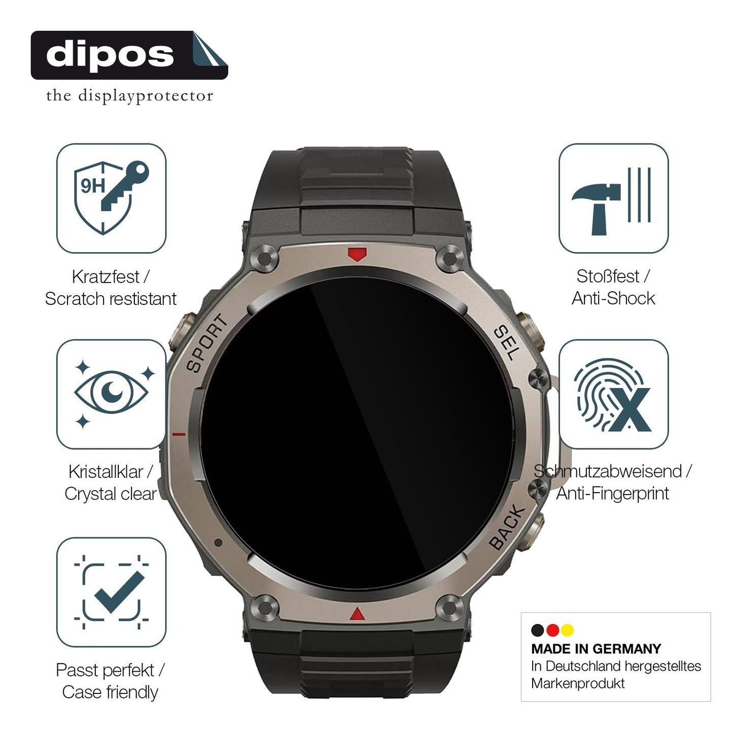 Displayschutz hergestellt in Deutschland, höchste Qualität made in Germany