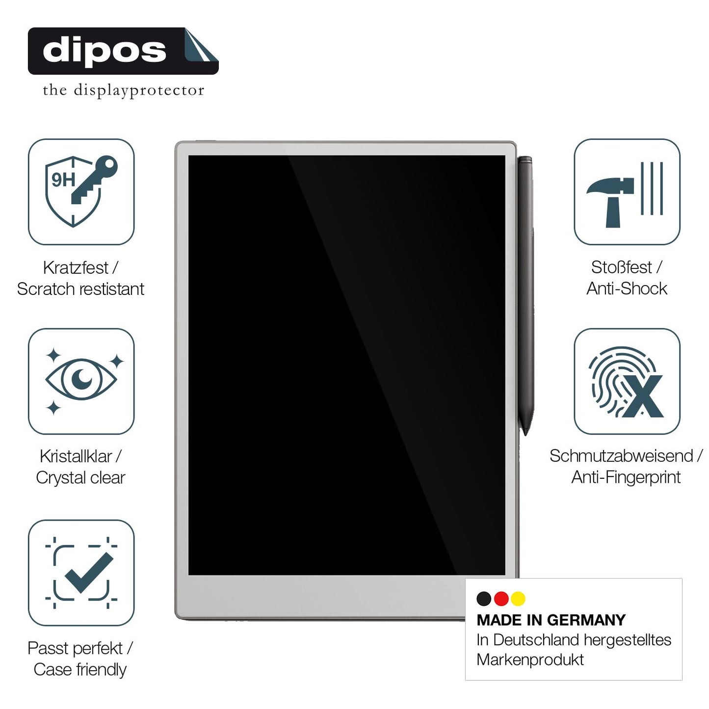 Displayschutz hergestellt in Deutschland, höchste Qualität made in Germany