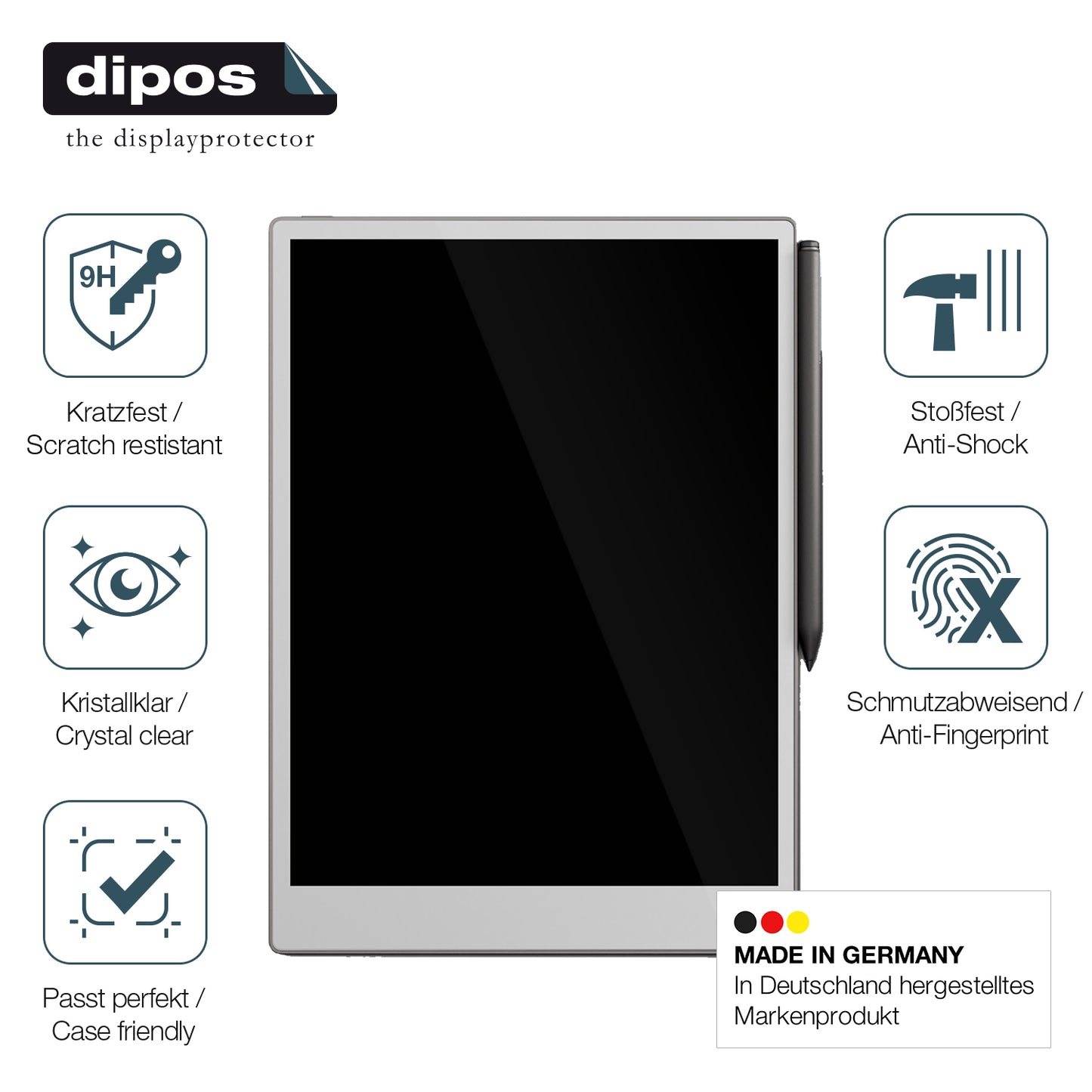 Displayschutz hergestellt in Deutschland, höchste Qualität made in Germany