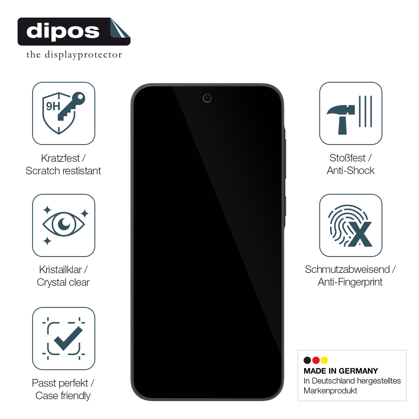 Displayschutz hergestellt in Deutschland, höchste Qualität made in Germany
