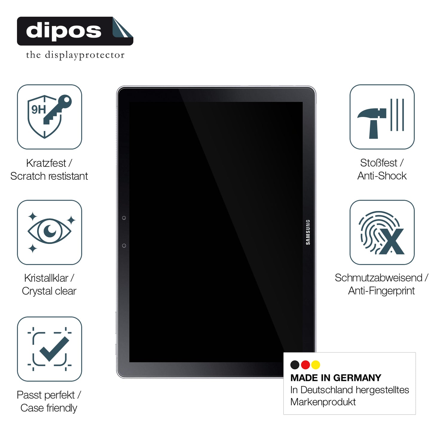 Displayschutz hergestellt in Deutschland, höchste Qualität made in Germany