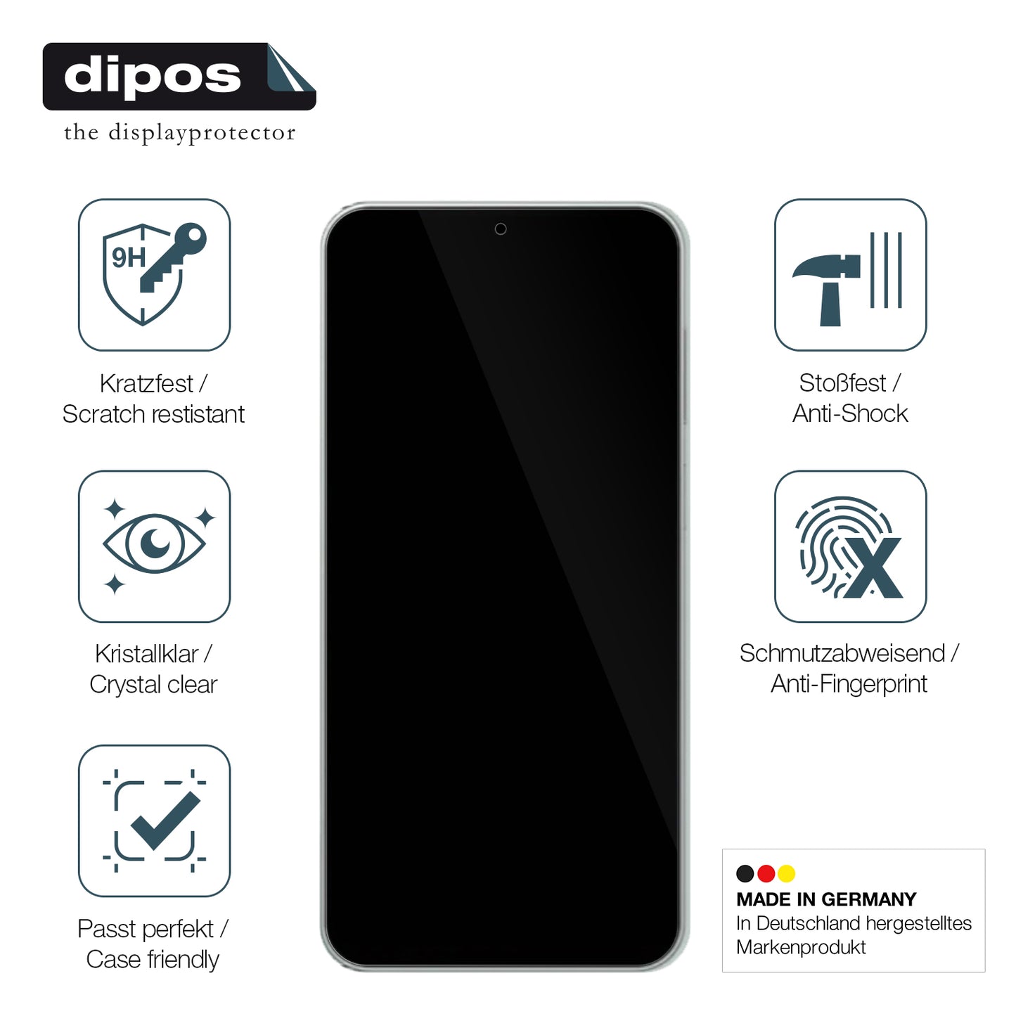 Displayschutz hergestellt in Deutschland, höchste Qualität made in Germany