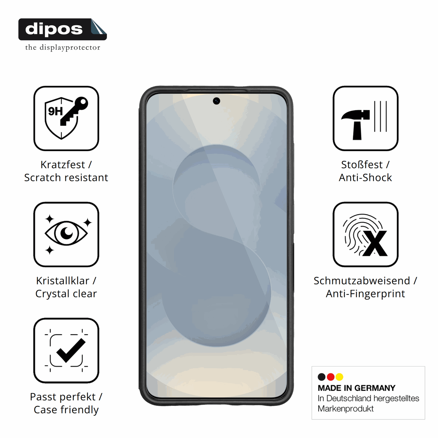 Displayschutz hergestellt in Deutschland, höchste Qualität made in Germany