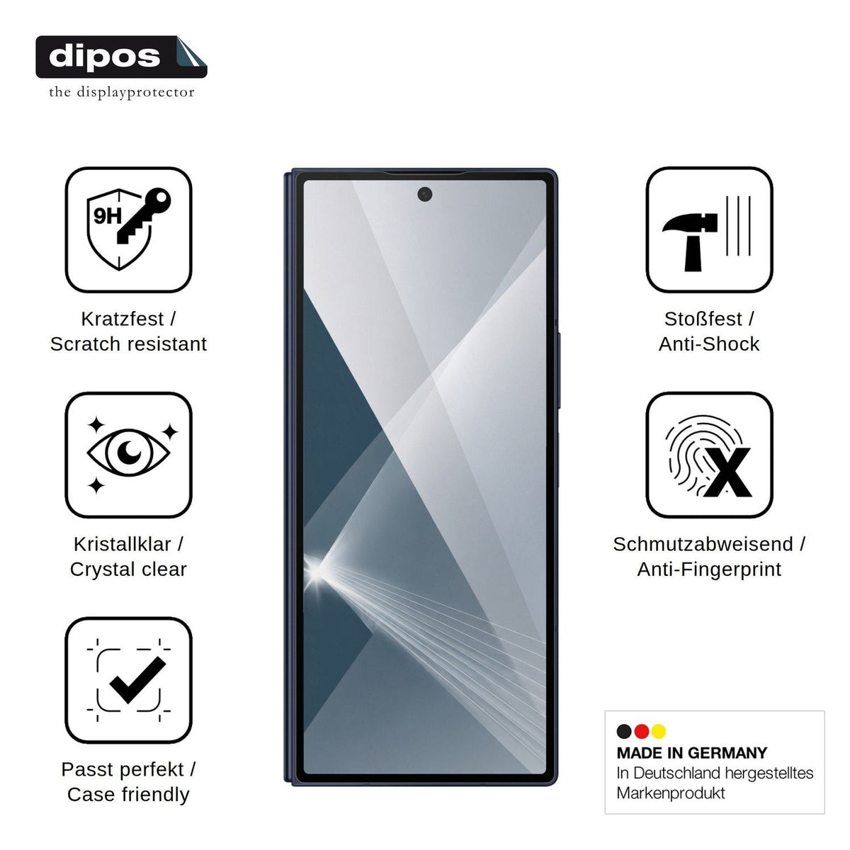2x Screen Protector for Samsung Galaxy Z Fold6 Outside Flexible Glass 9H dipos