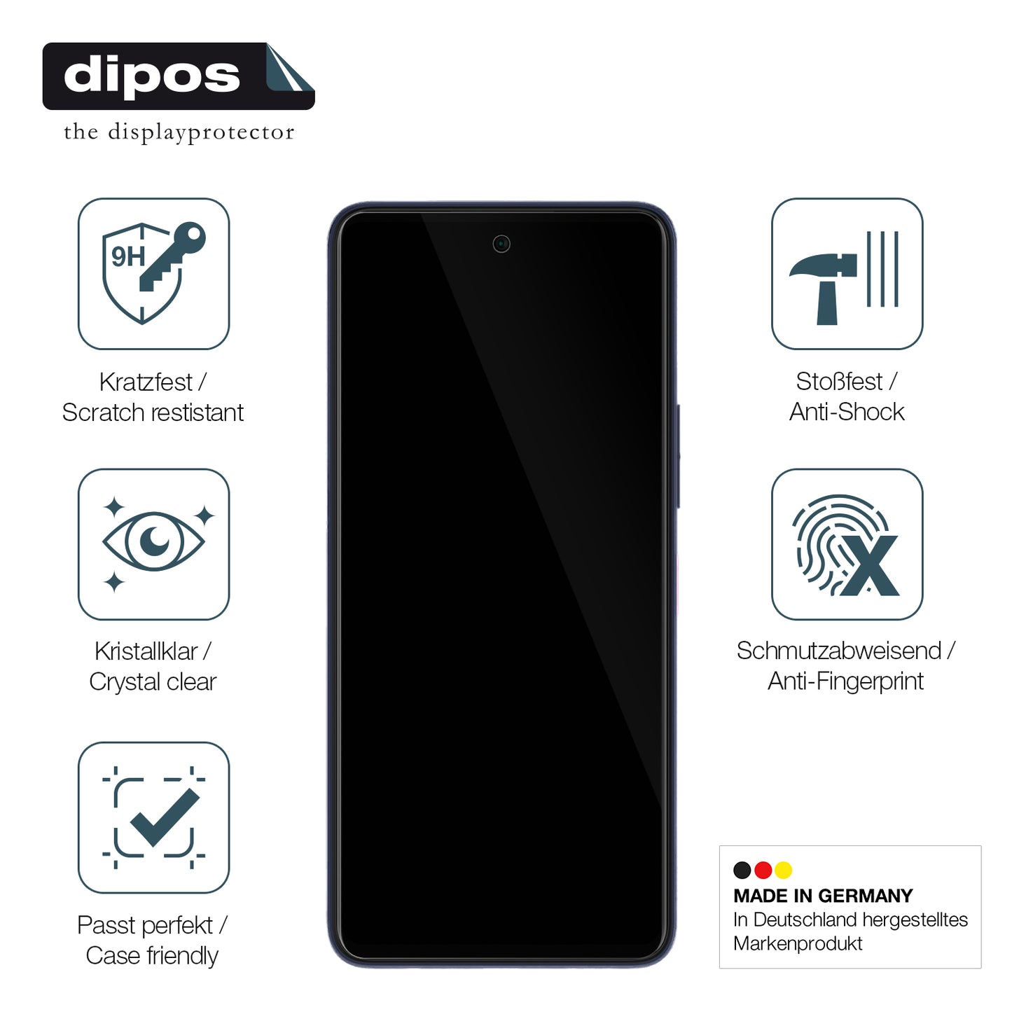 Displayschutz hergestellt in Deutschland, höchste Qualität made in Germany