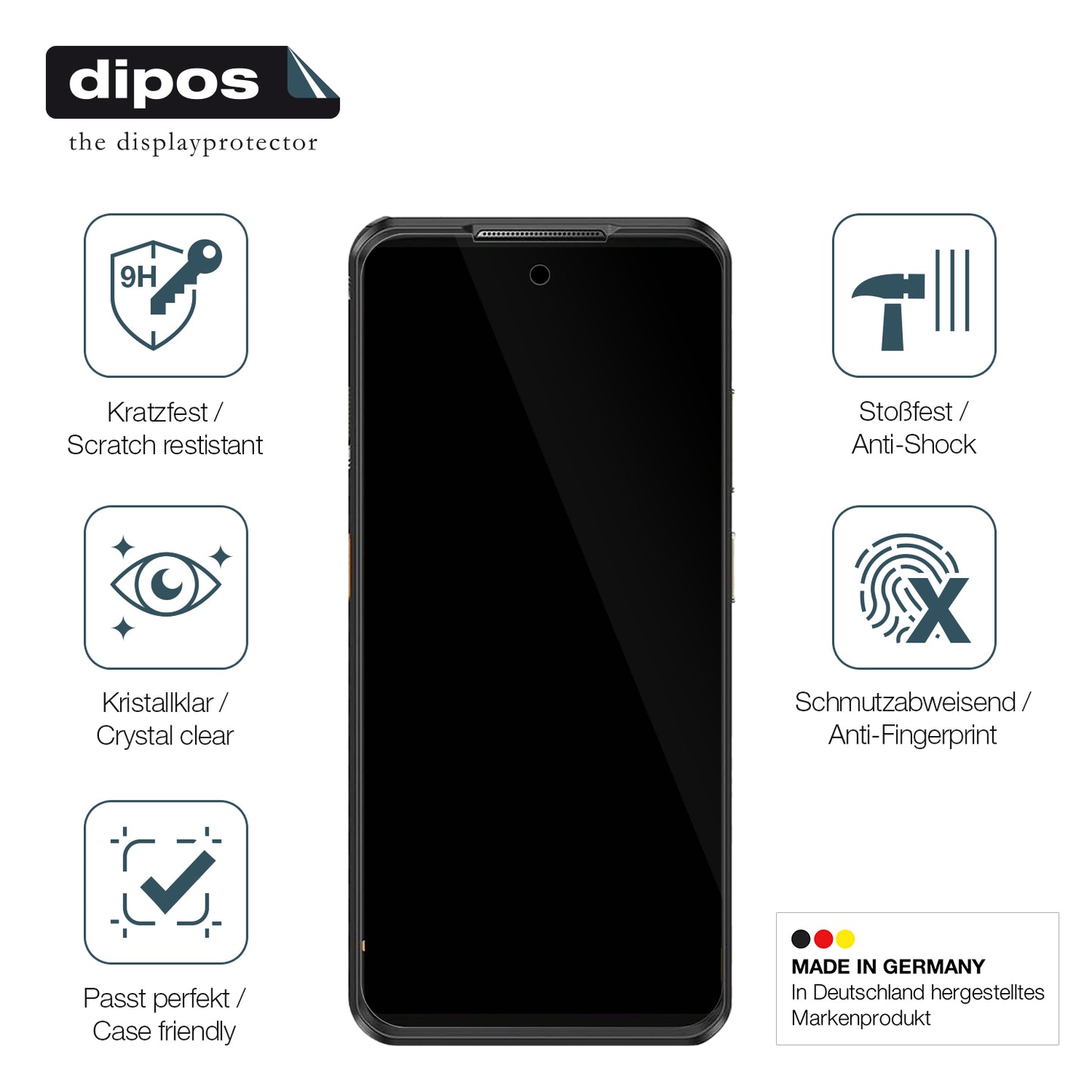 Displayschutz hergestellt in Deutschland, höchste Qualität made in Germany