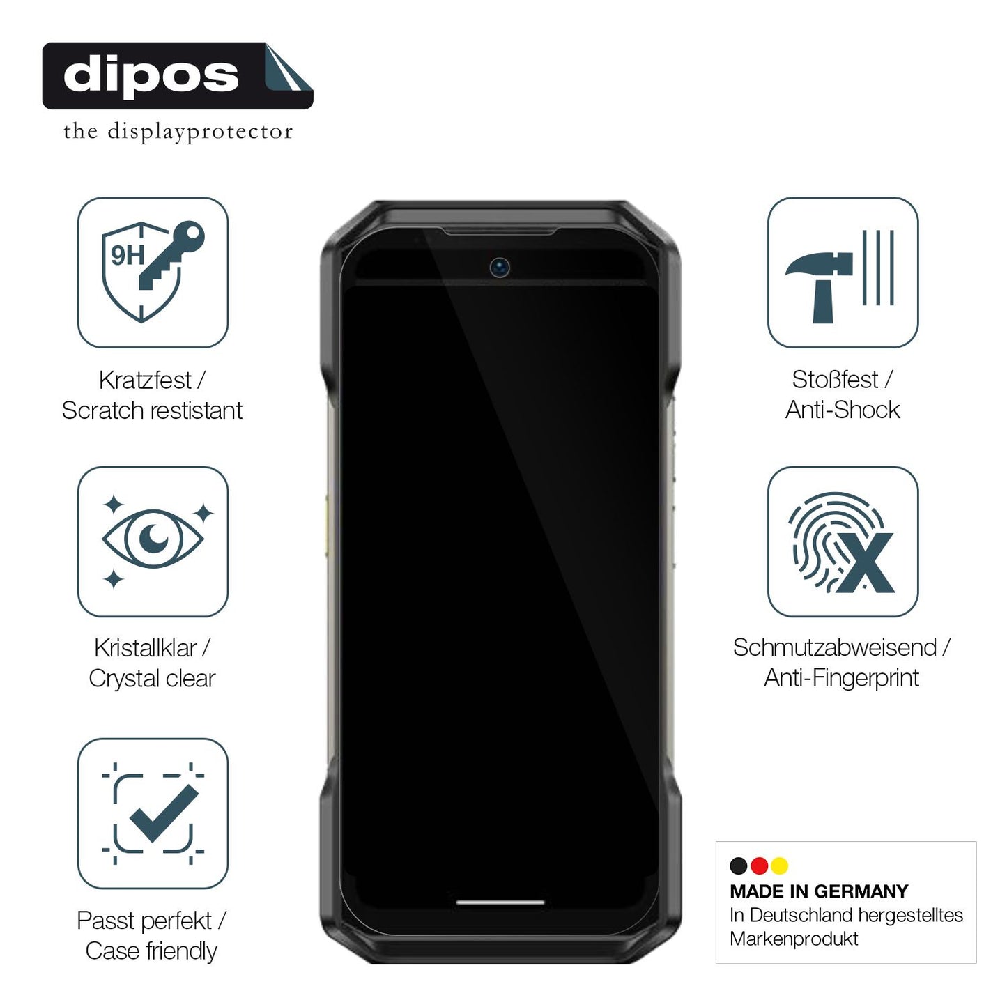 Displayschutz hergestellt in Deutschland, höchste Qualität made in Germany