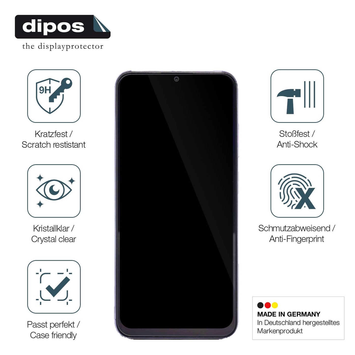 Displayschutz hergestellt in Deutschland, höchste Qualität made in Germany