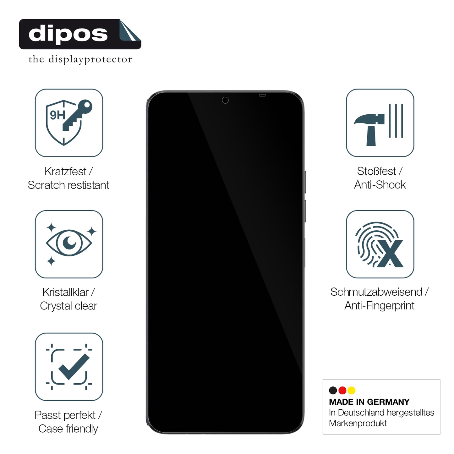 Displayschutz hergestellt in Deutschland, höchste Qualität made in Germany