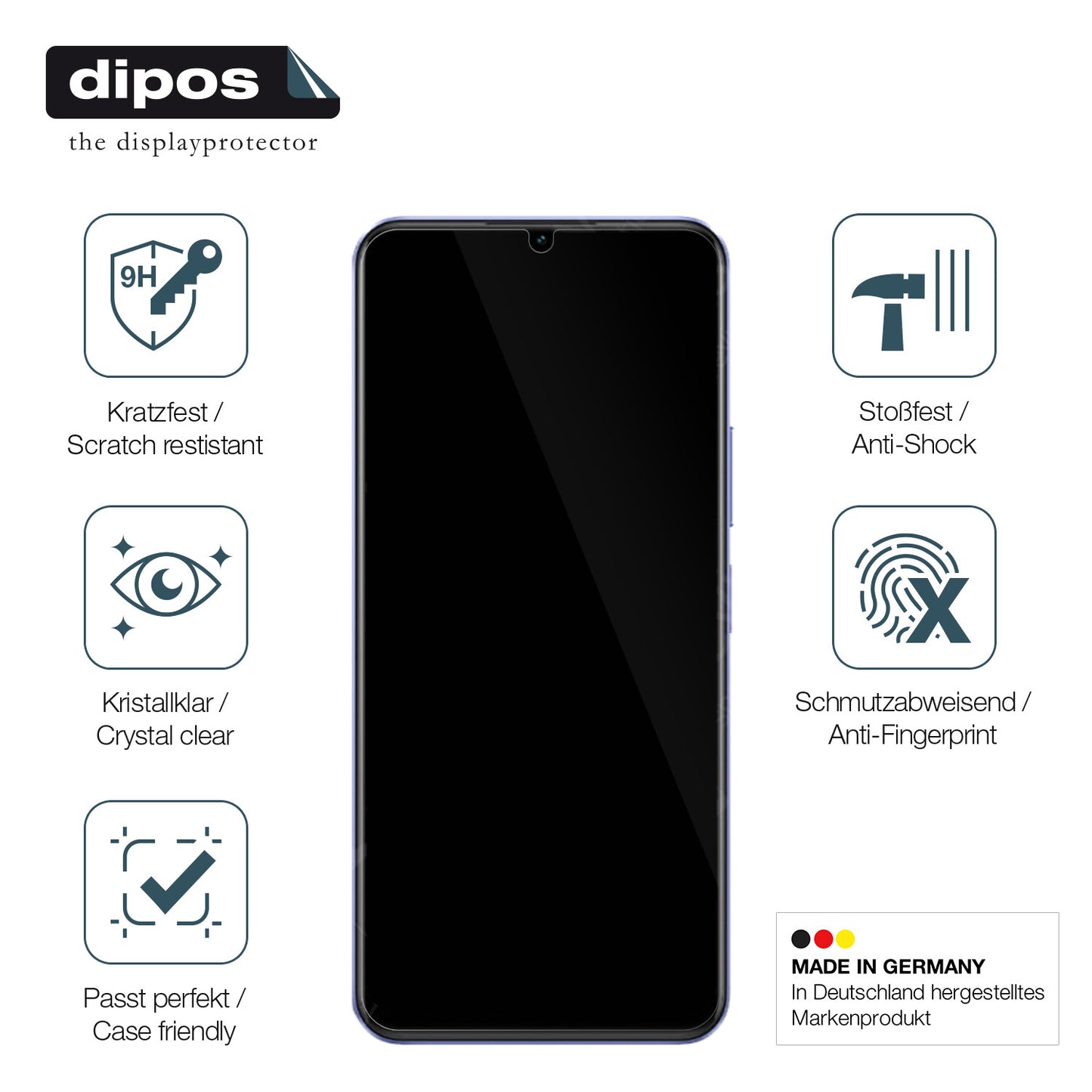 Displayschutz hergestellt in Deutschland, höchste Qualität made in Germany