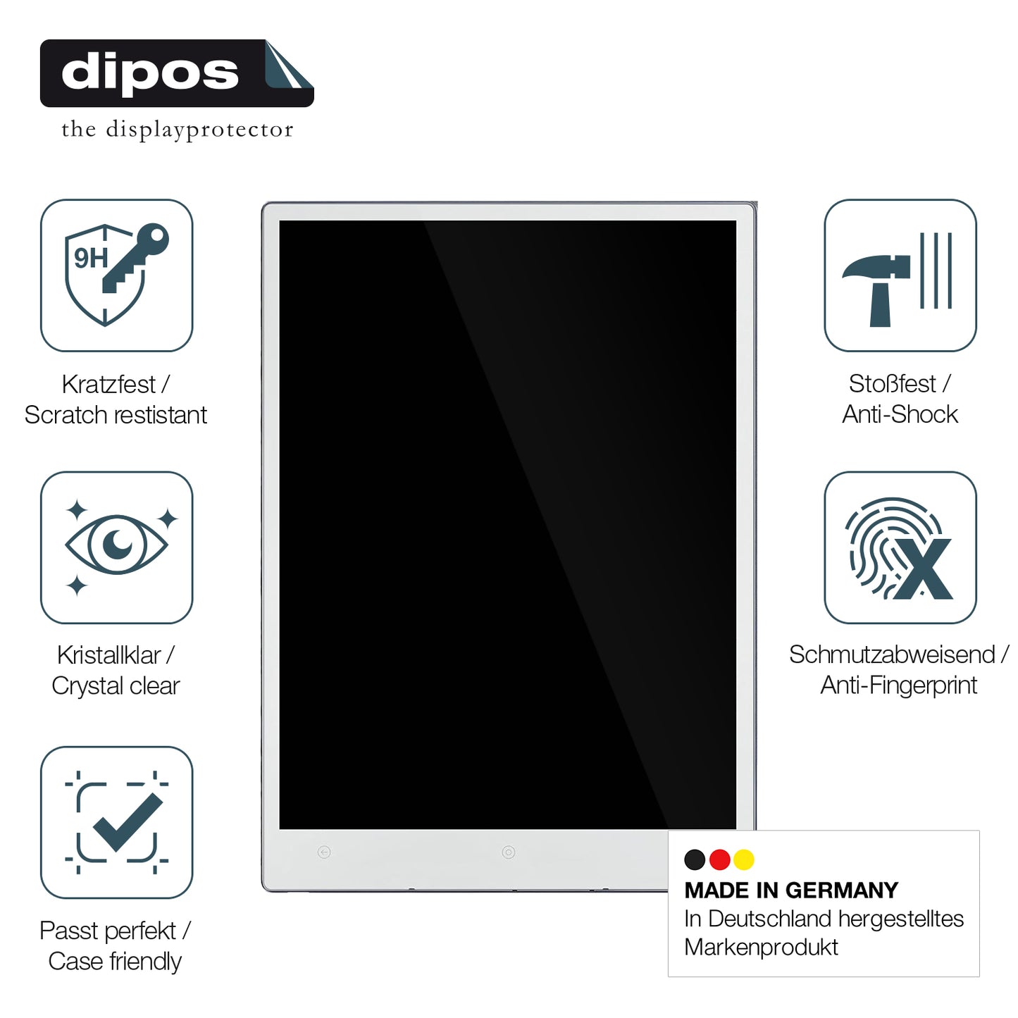 Displayschutz hergestellt in Deutschland, höchste Qualität made in Germany