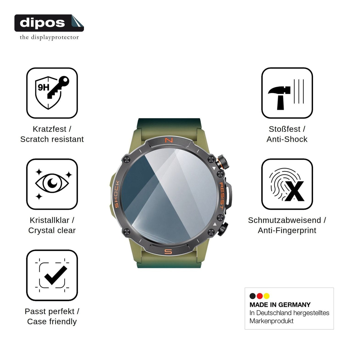 2x Screen Protector for WalkerFit Motion 6 Flexible Glass 9H dipos