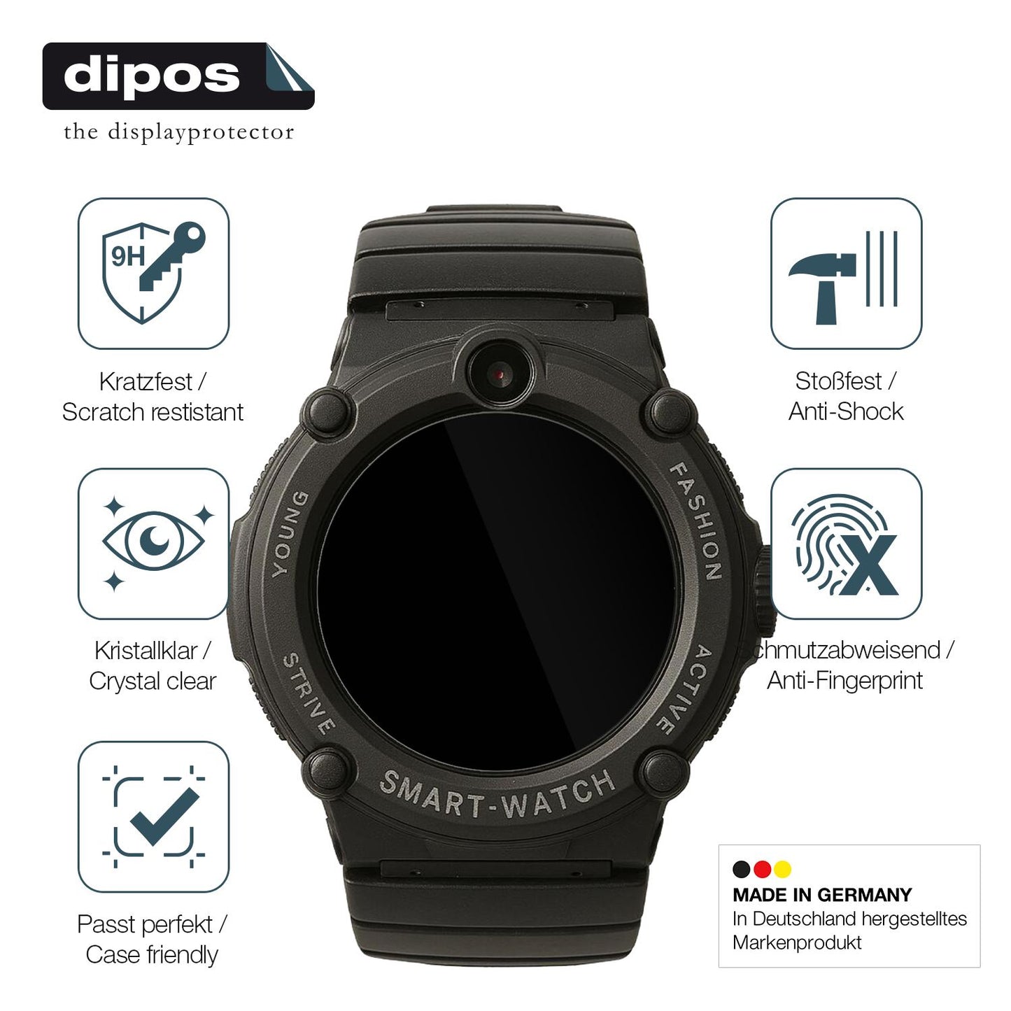 Displayschutz hergestellt in Deutschland, höchste Qualität made in Germany