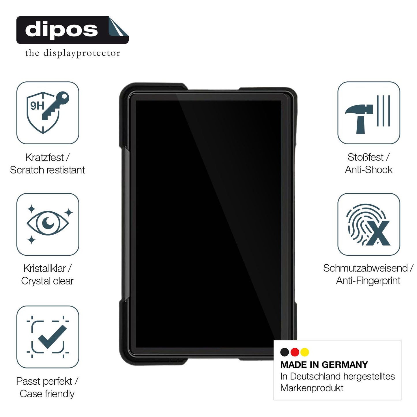 Displayschutz hergestellt in Deutschland, höchste Qualität made in Germany