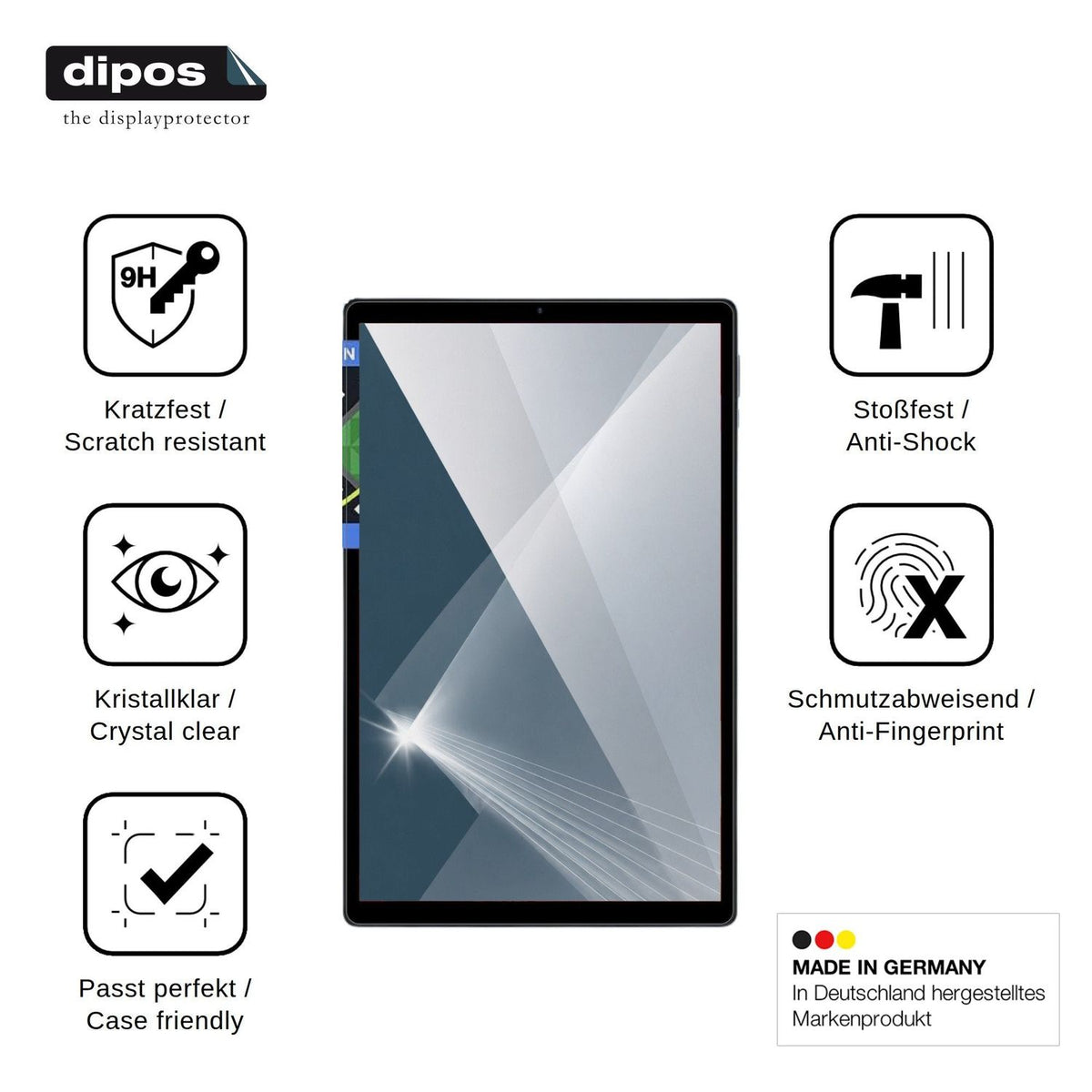 2x Screen Protector for WOREGOO 11 Inch Android 16 Flexible Glass 9H dipos