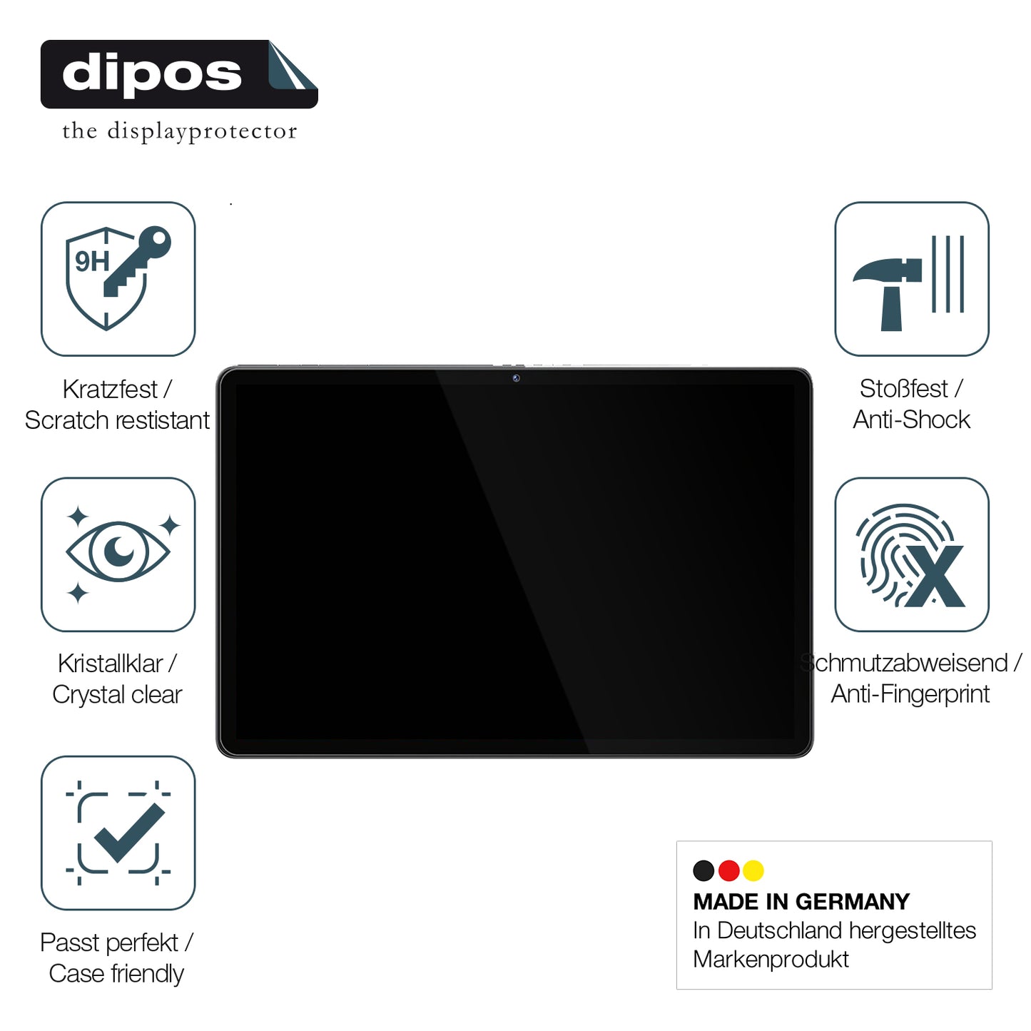 Displayschutz hergestellt in Deutschland, höchste Qualität made in Germany