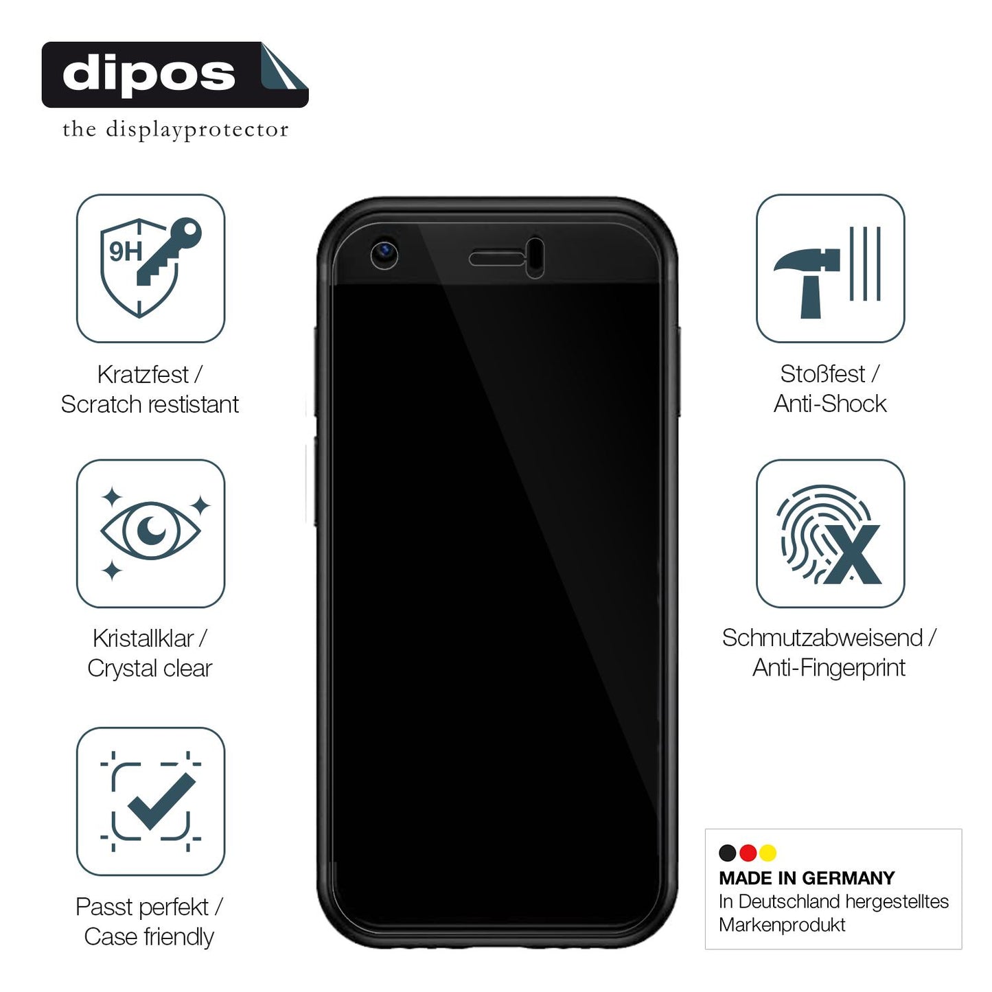 Displayschutz hergestellt in Deutschland, höchste Qualität made in Germany