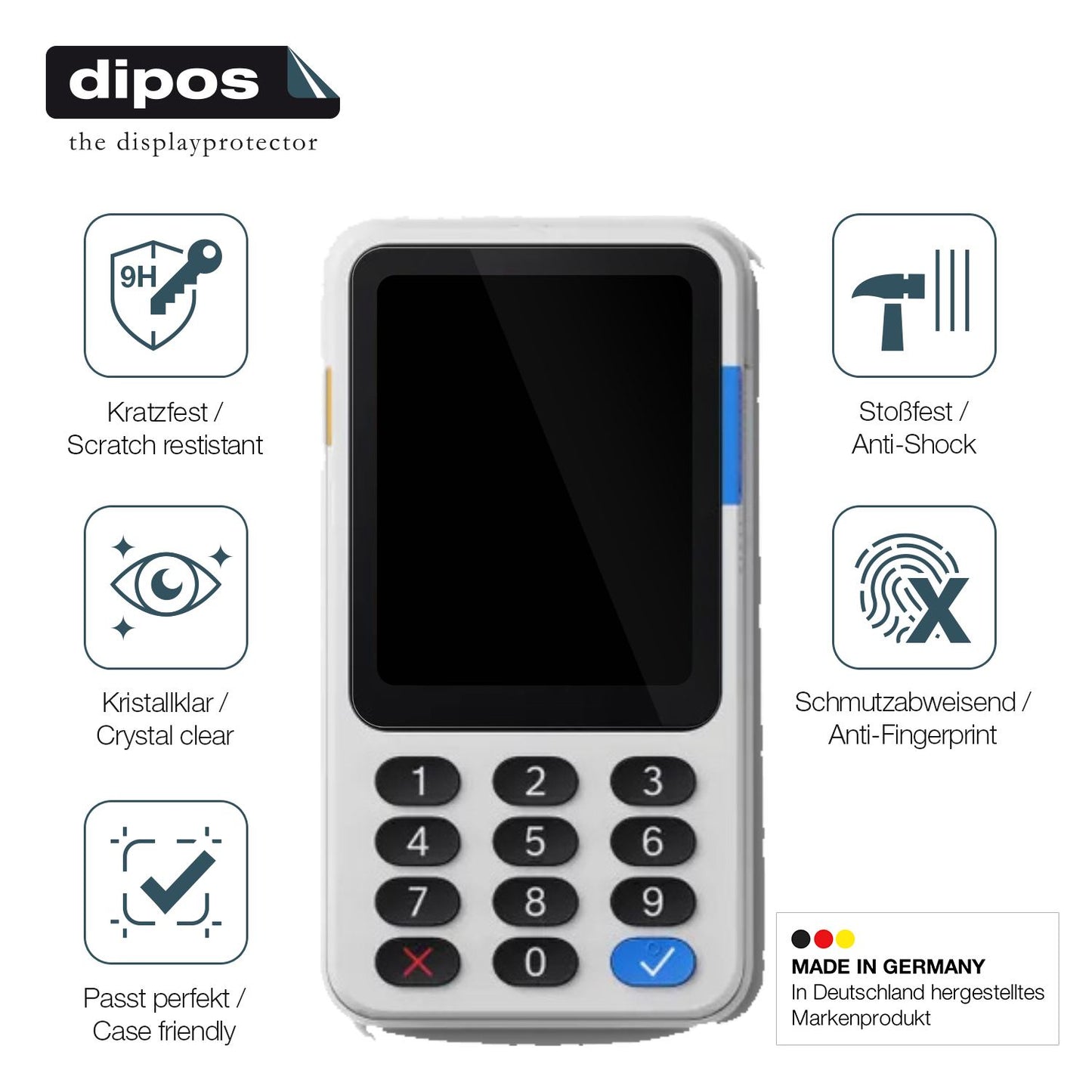 Displayschutz hergestellt in Deutschland, höchste Qualität made in Germany