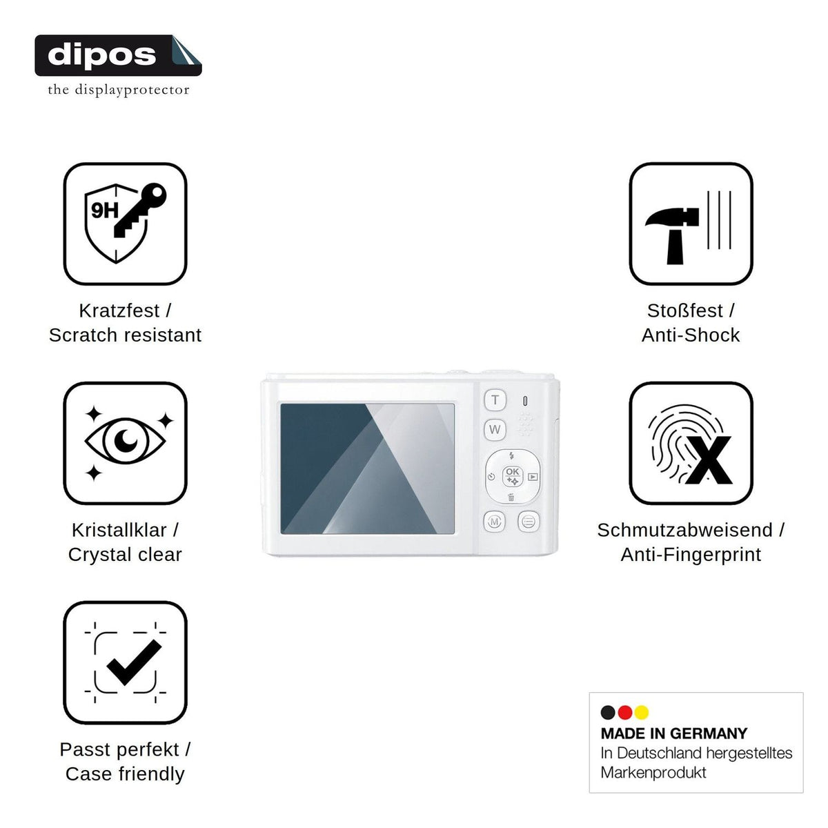 2x Screen Protector for Zostuic Digitalkamera 8K 96MP Flexible Glass 9H dipos
