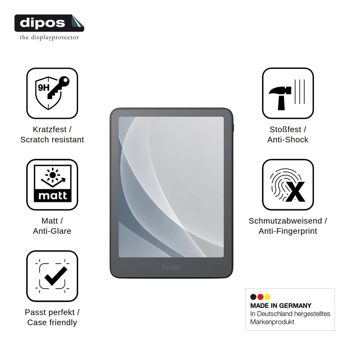 2x Screen Protector for Amazon Kindle Colorsoft 2026 matte Flexible Glass 9H dipos