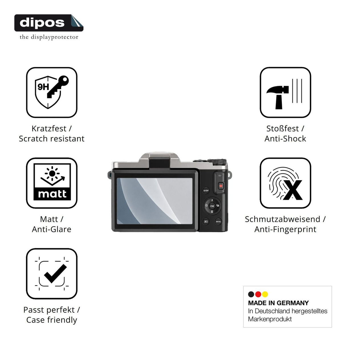 Displayschutz hergestellt in Deutschland, höchste Qualität made in Germany