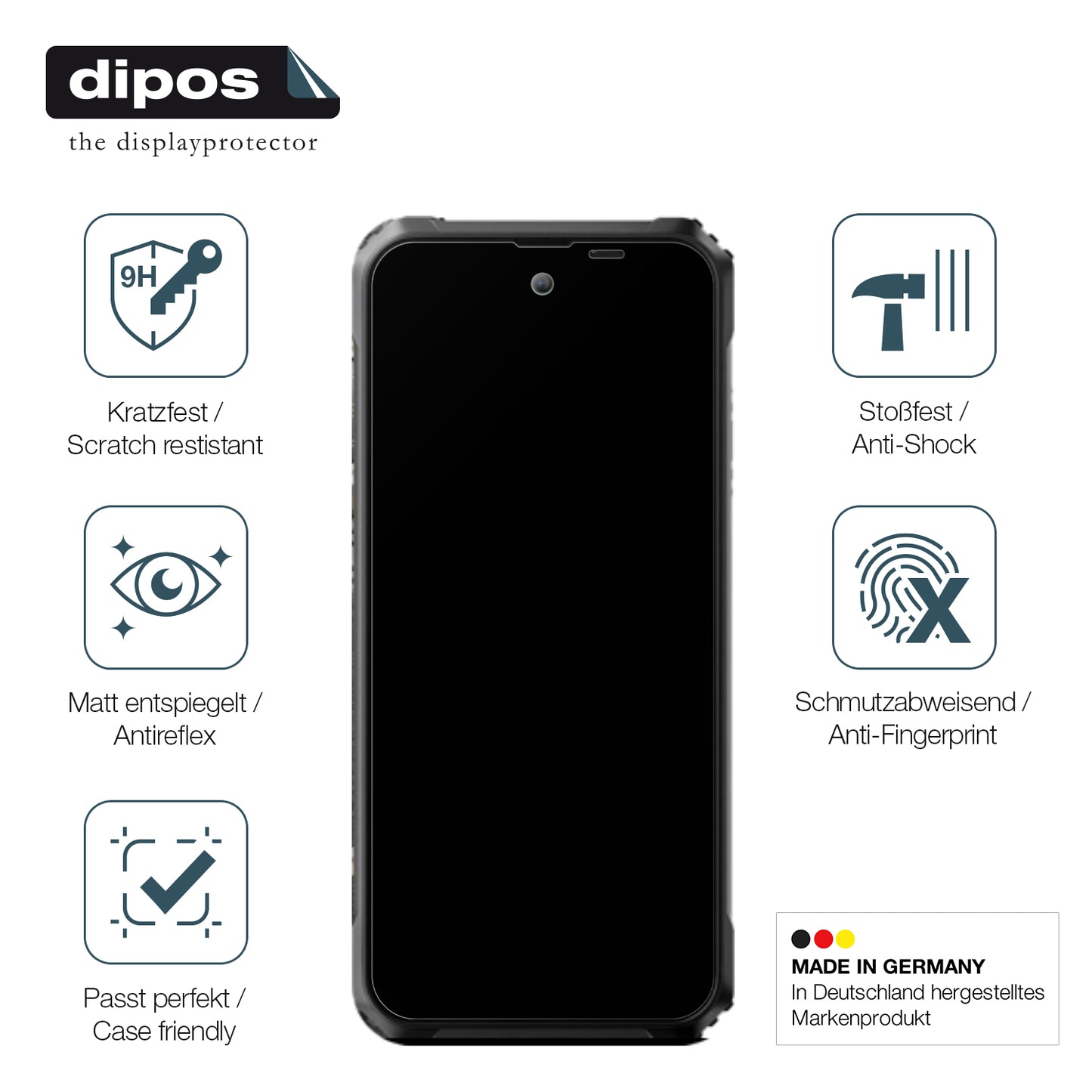 Displayschutz hergestellt in Deutschland, höchste Qualität made in Germany
