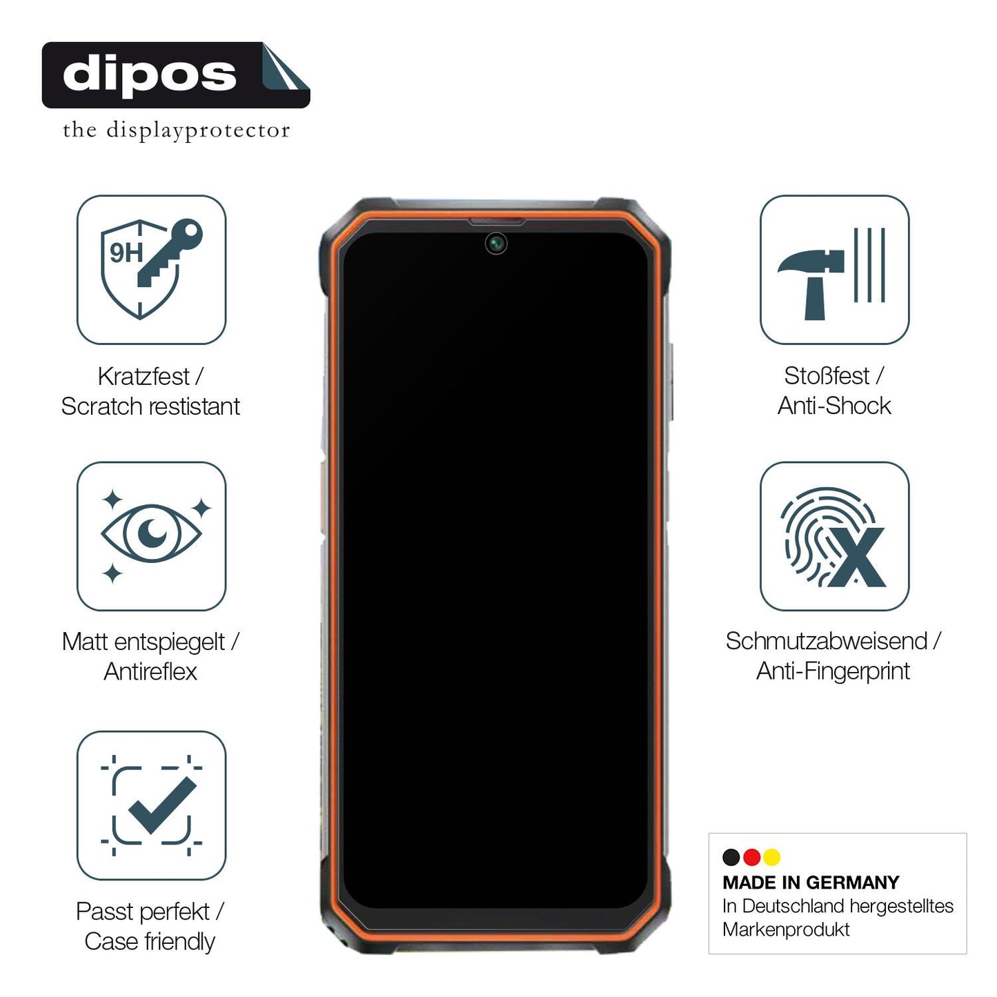 Displayschutz hergestellt in Deutschland, höchste Qualität made in Germany