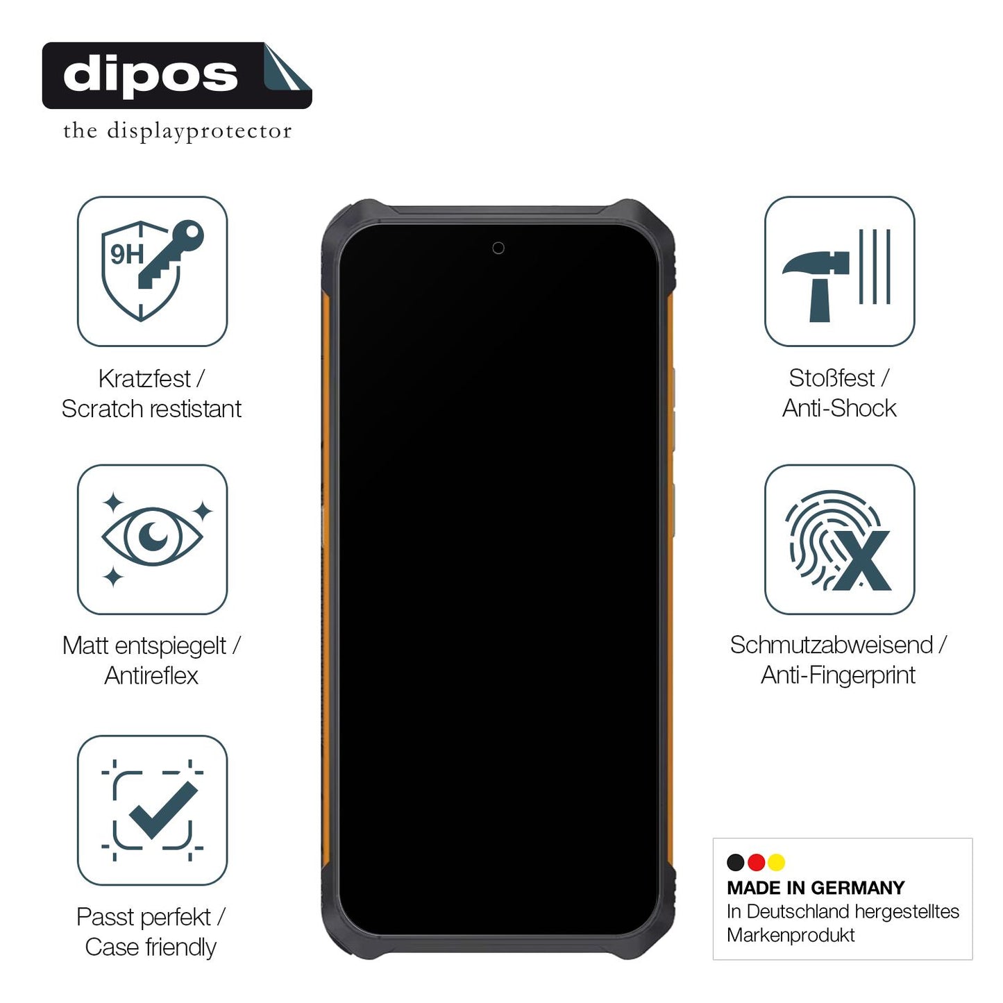 Displayschutz hergestellt in Deutschland, höchste Qualität made in Germany