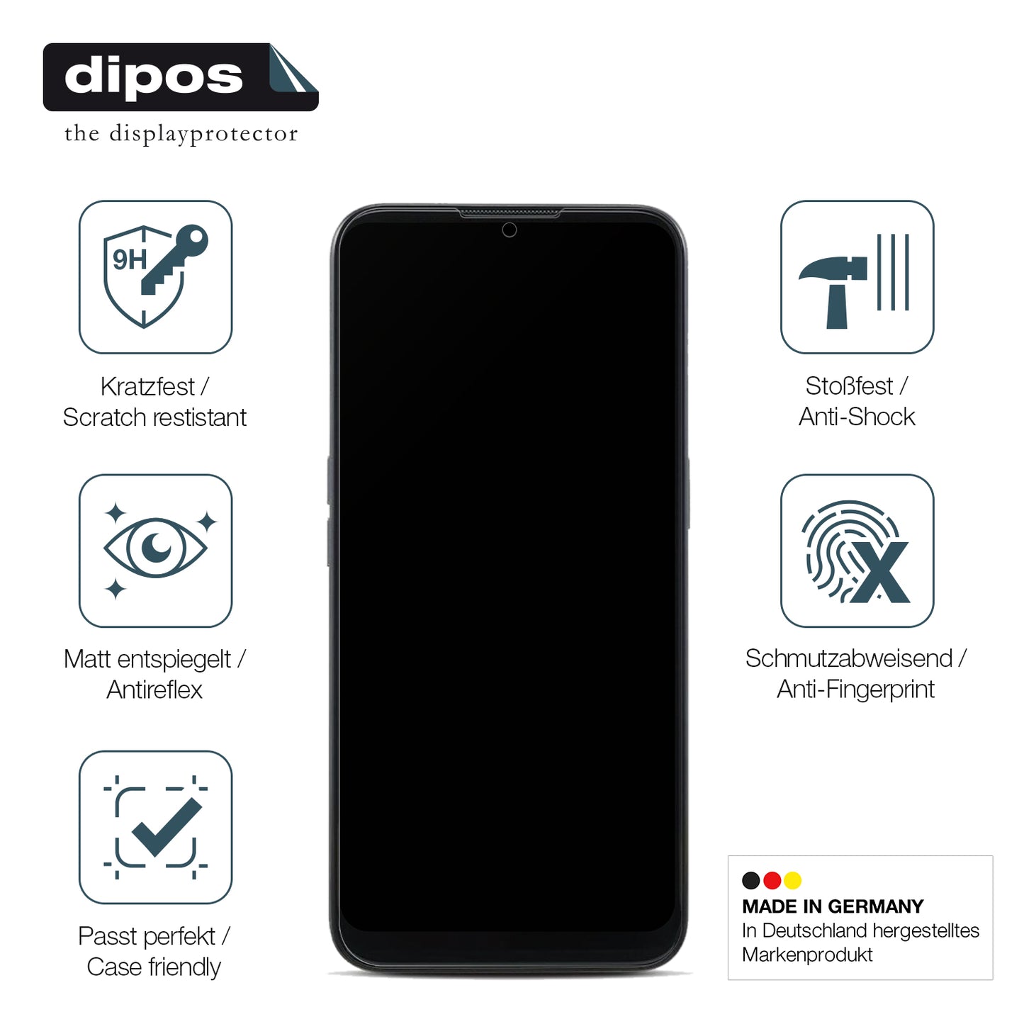 Displayschutz hergestellt in Deutschland, höchste Qualität made in Germany