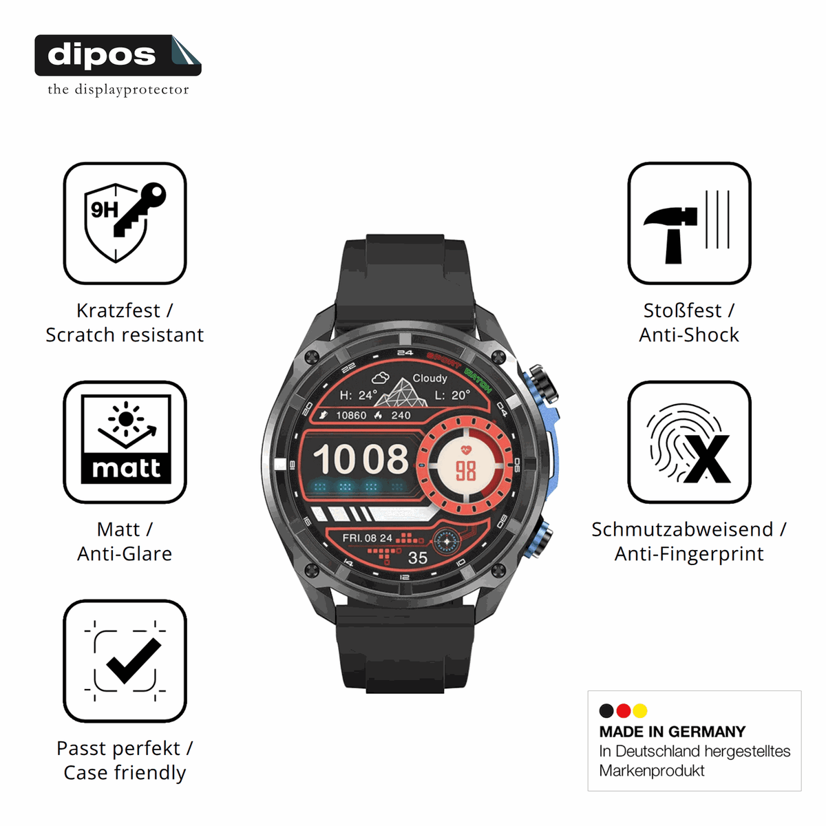 Displayschutz hergestellt in Deutschland, h�chste Qualit�t made in Germany