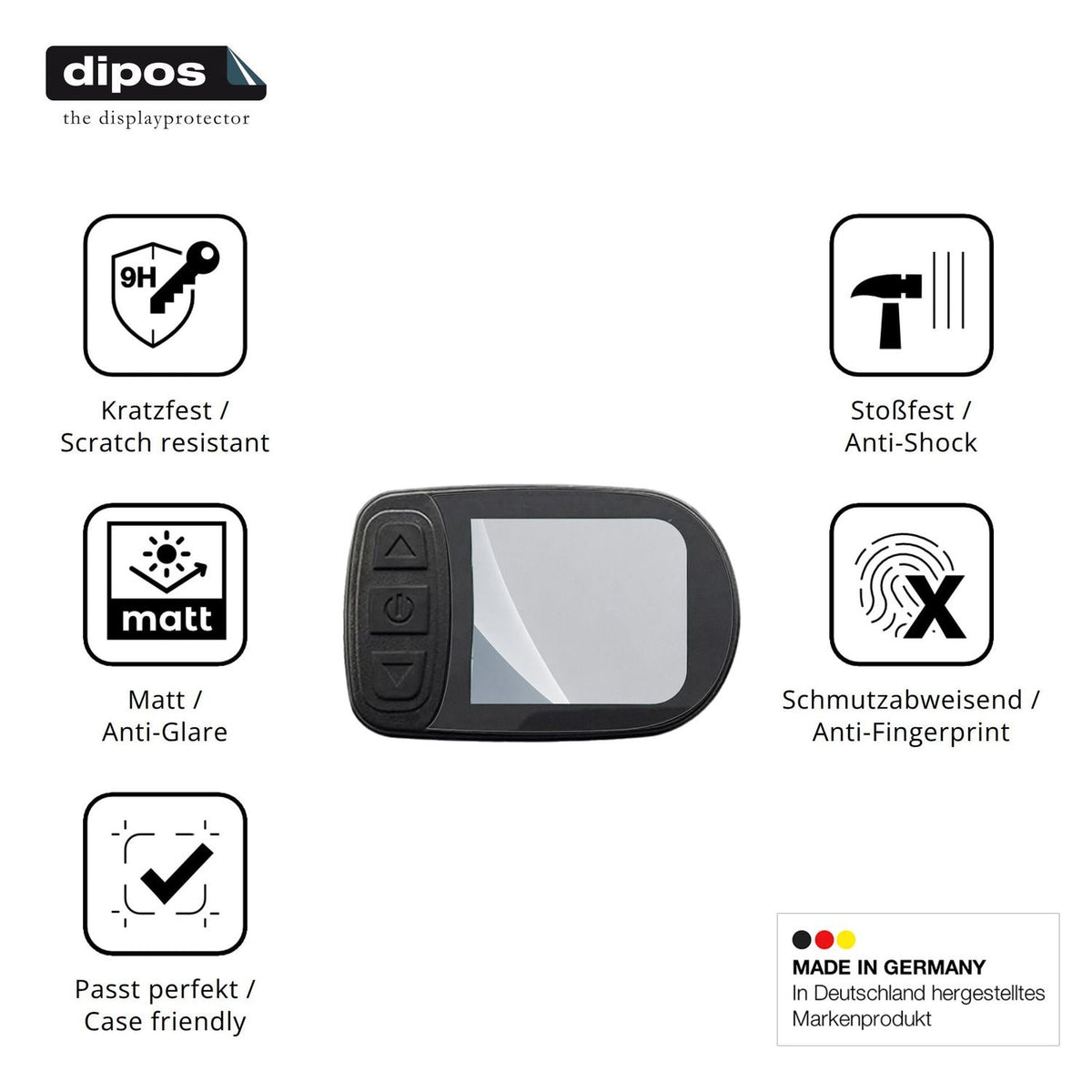 Displayschutz hergestellt in Deutschland, höchste Qualität made in Germany