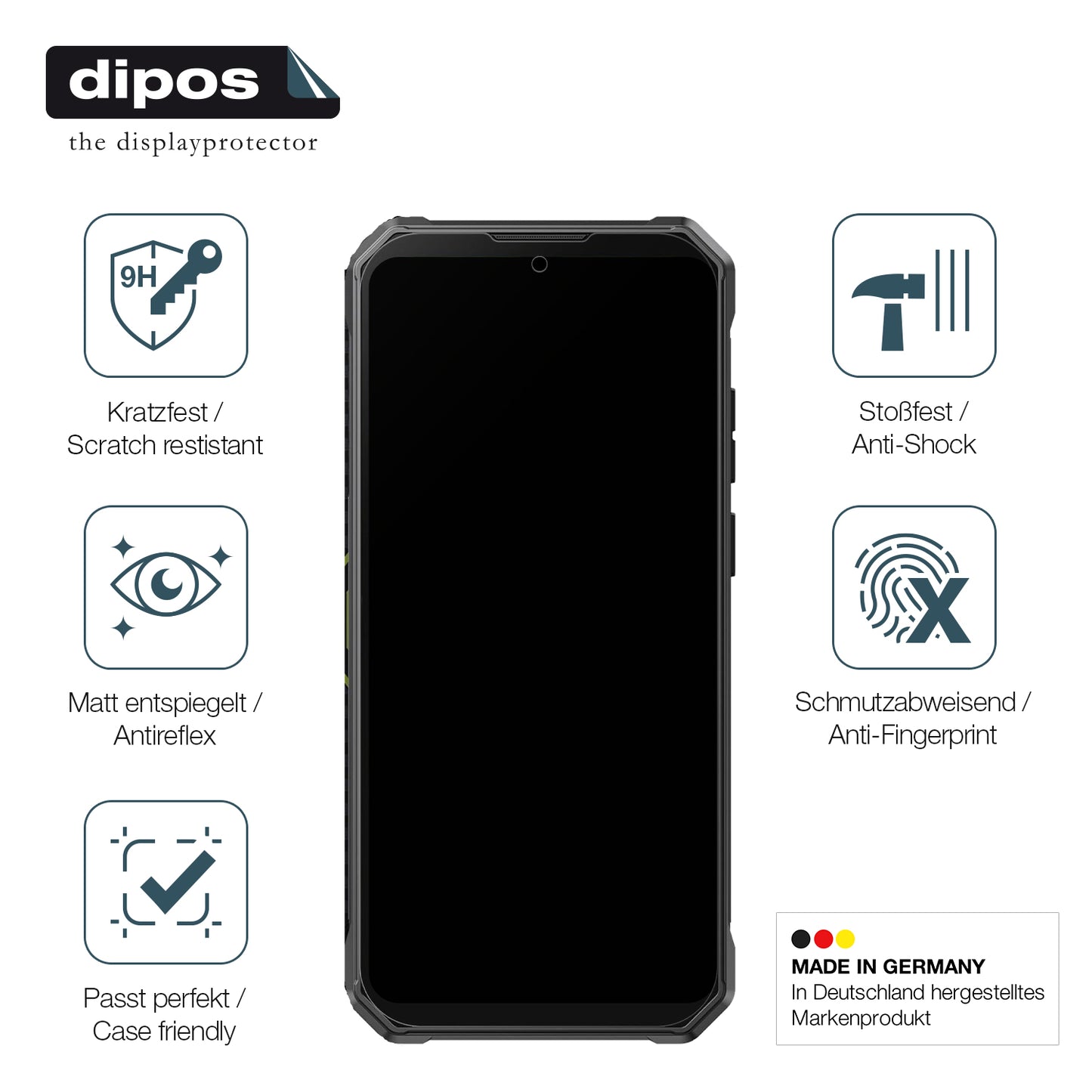 Displayschutz hergestellt in Deutschland, höchste Qualität made in Germany