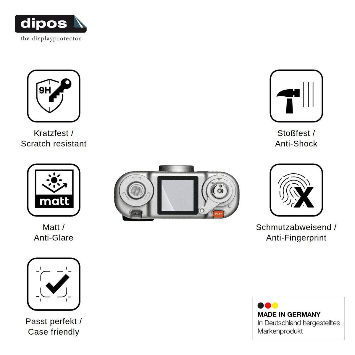 2x Screen Protector for Fujifilm instax Pal 2 matte Flexible Glass 9H dipos