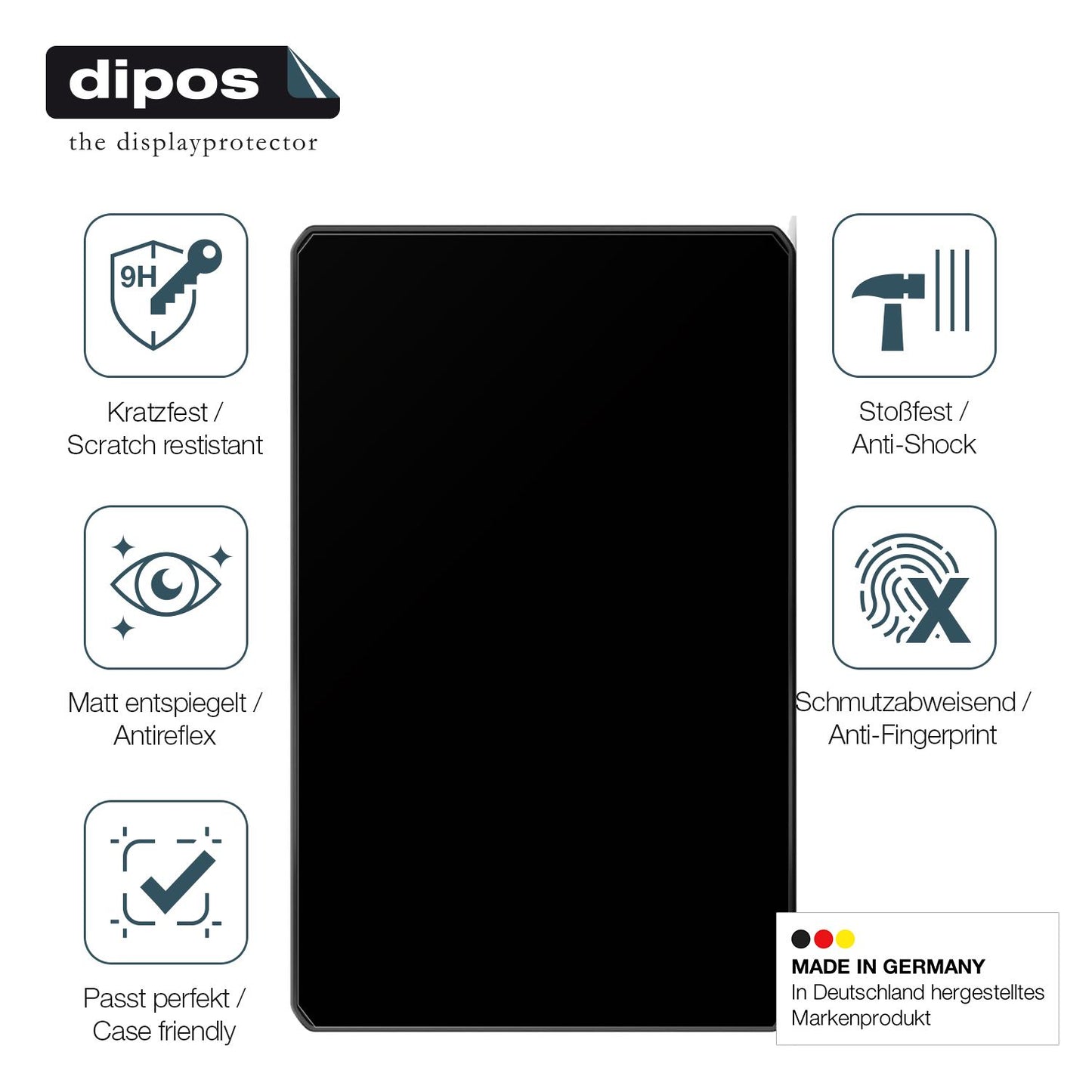 Displayschutz hergestellt in Deutschland, höchste Qualität made in Germany