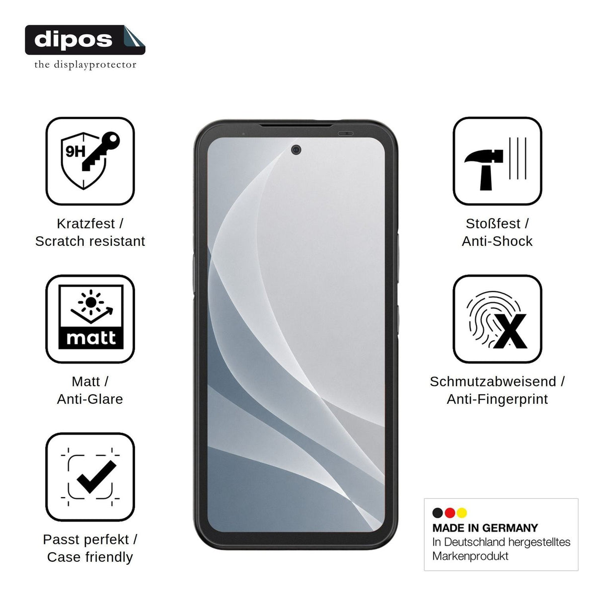2x Screen Protector for Gigaset GX50 matte Flexible Glass 9H dipos