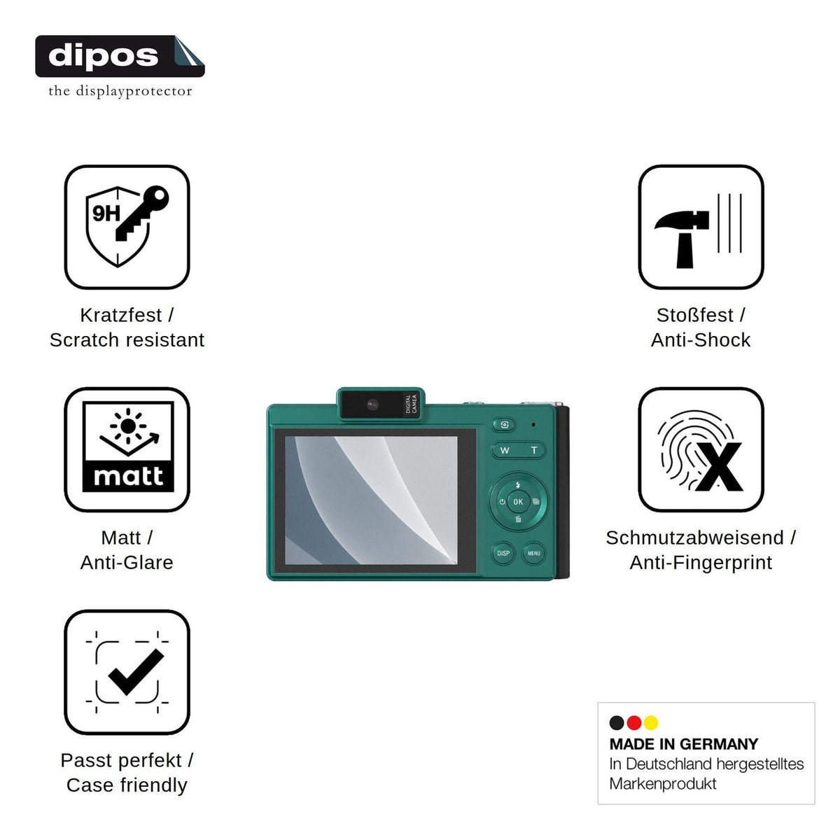 2x Screen Protector for HERBYD H18 matte Flexible Glass 9H dipos