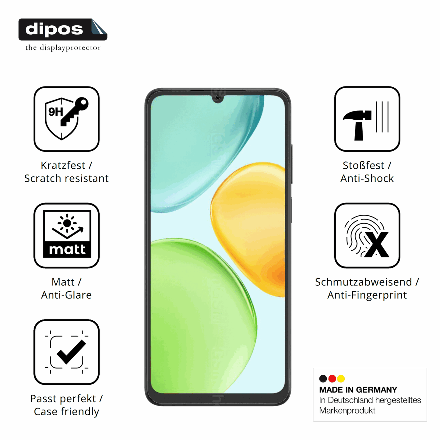 Displayschutz hergestellt in Deutschland, höchste Qualität made in Germany