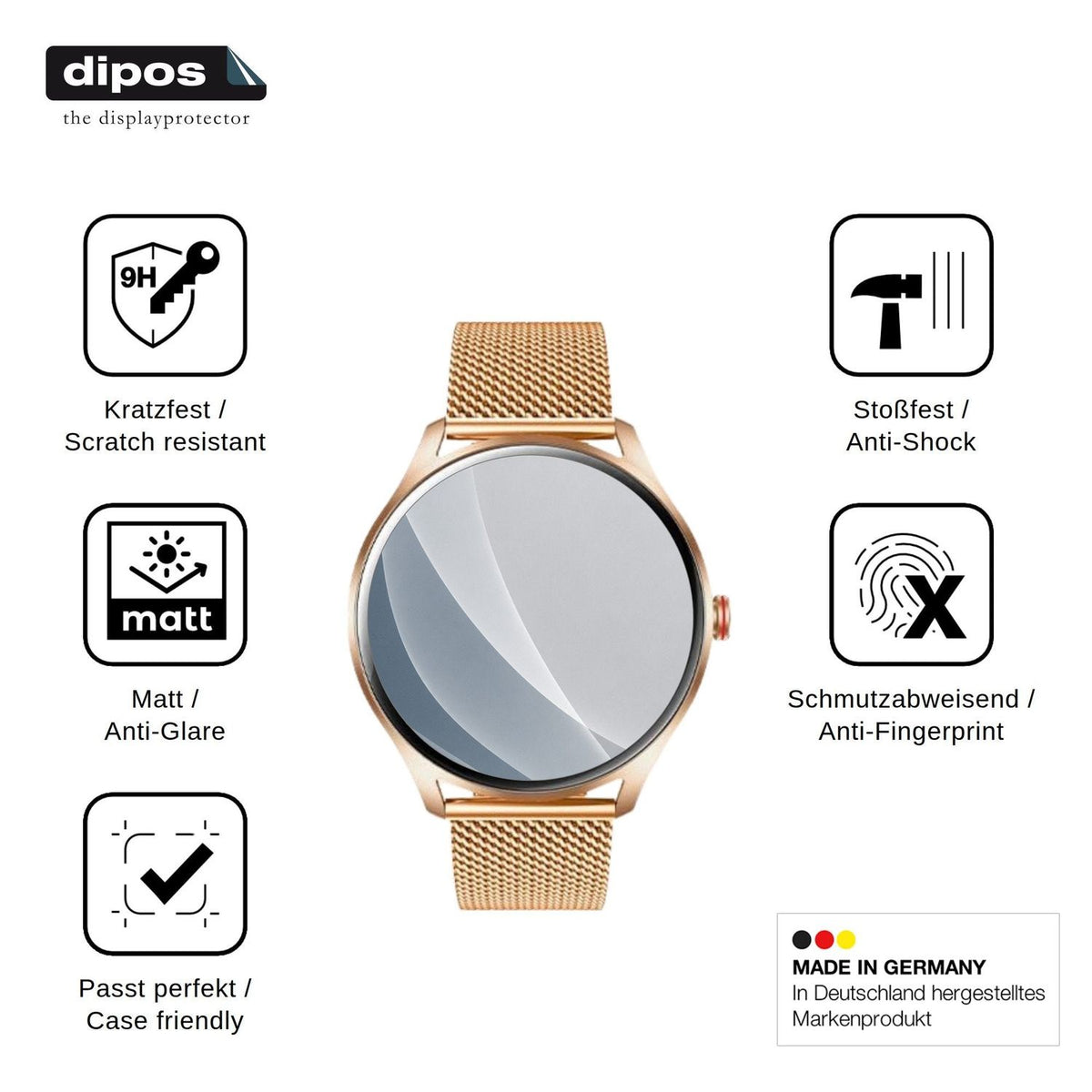 2x Screen Protector for idomars 68or matte Flexible Glass 9H dipos