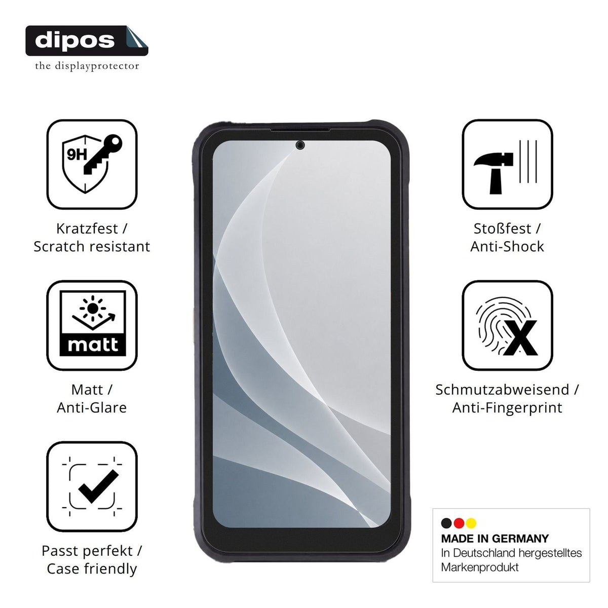 Displayschutz hergestellt in Deutschland, höchste Qualität made in Germany