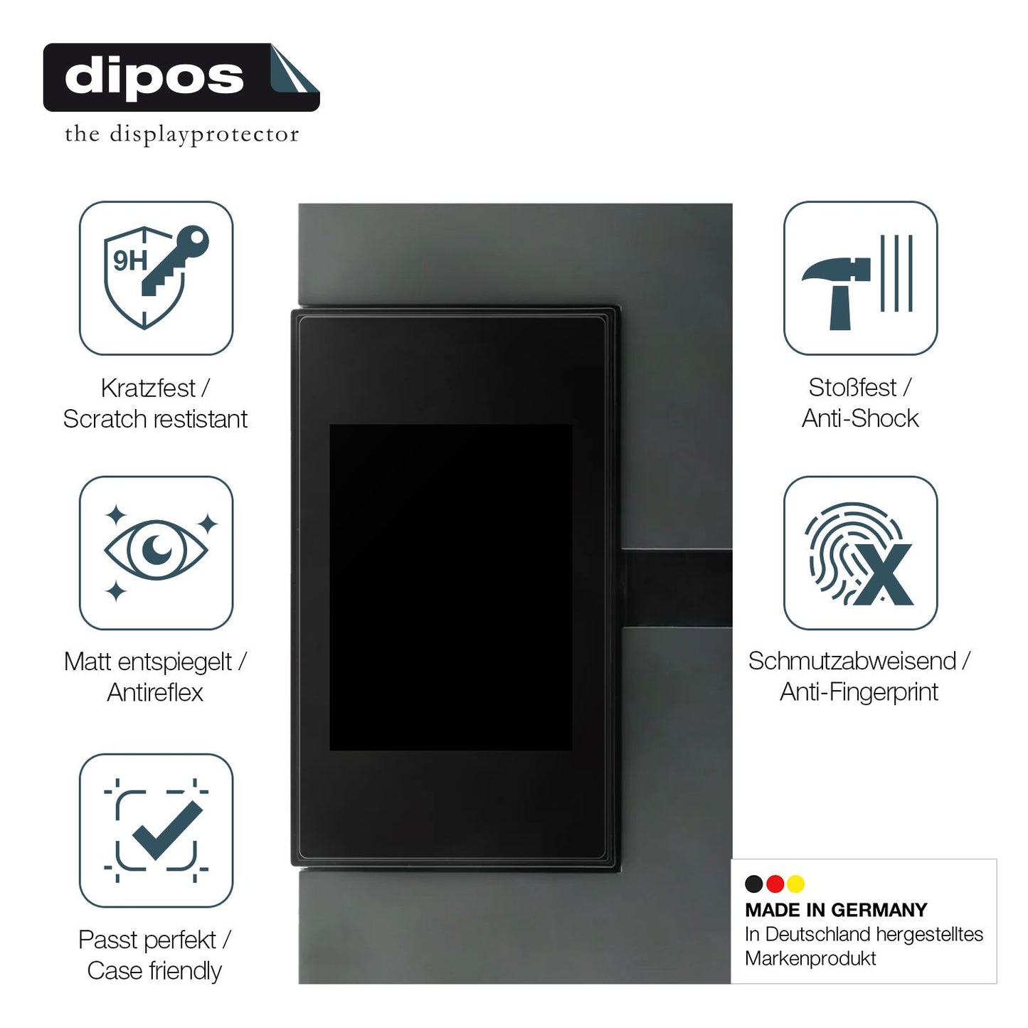 Displayschutz hergestellt in Deutschland, höchste Qualität made in Germany