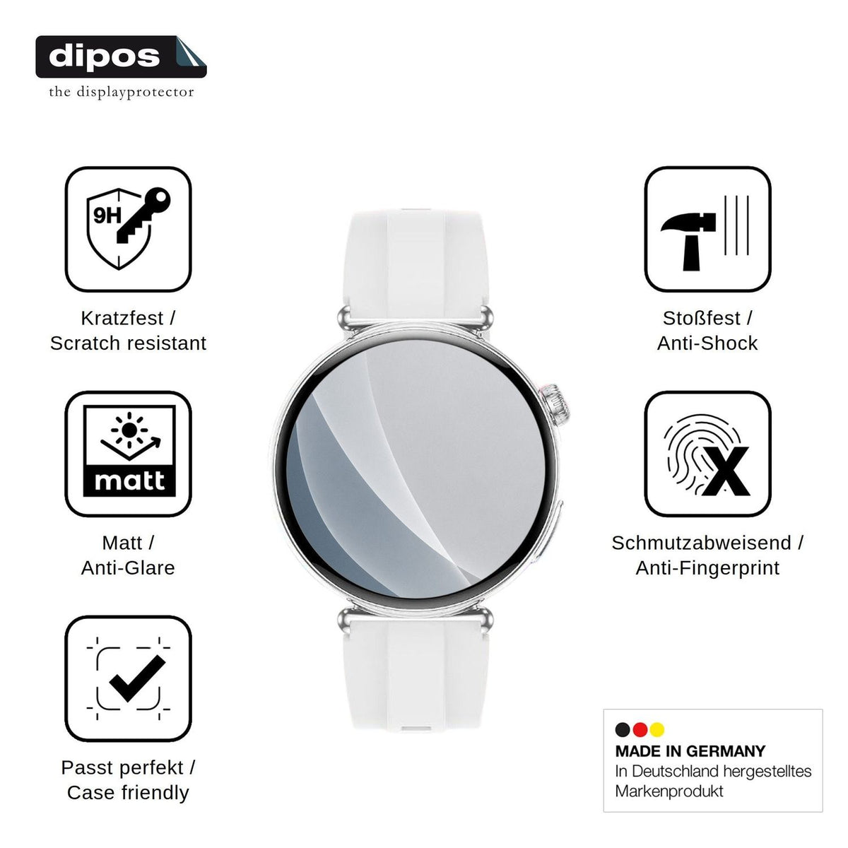 2x Screen Protector for KPEP ET491 matte Flexible Glass 9H dipos